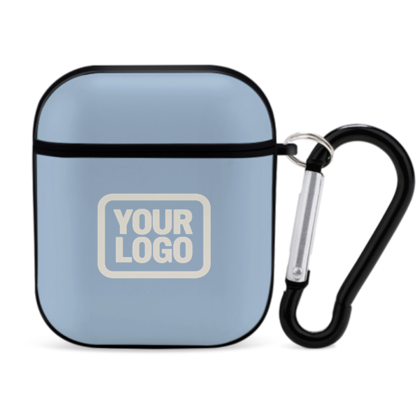 Maßgeschneidertes Hellblau Beige AirPods-Hülle