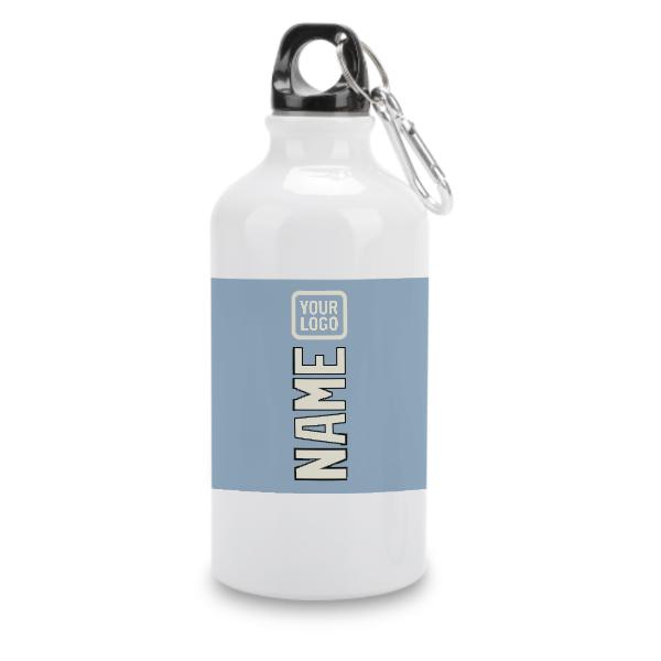 Maßgeschneidertes Hellblau Beige Sportflasche