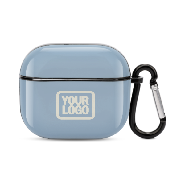 Maßgeschneidertes Hellblau Beige AirPods-Hülle (3. Generation)