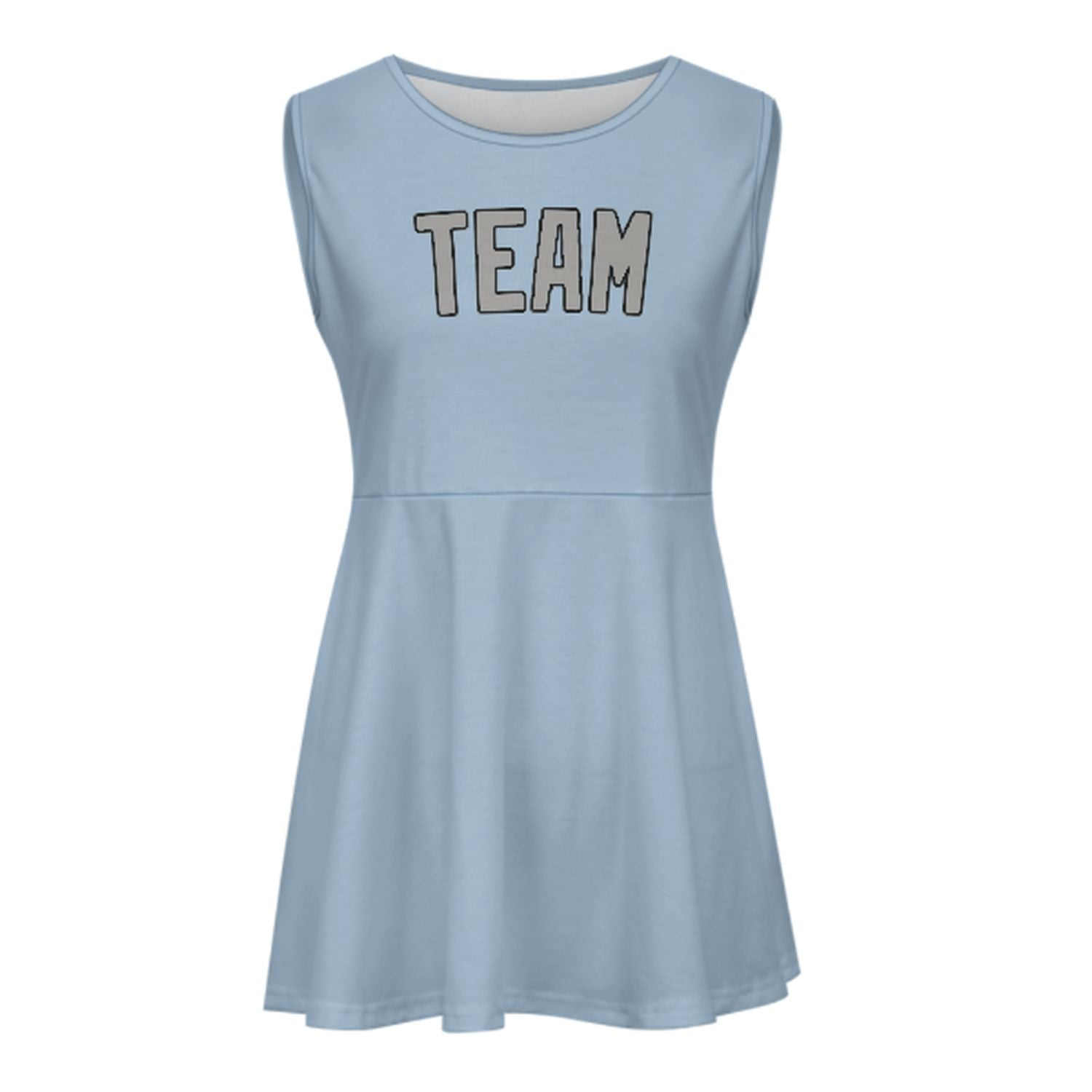 Maßgeschneidertes Hellblau Grau Cheerleader-Kleid