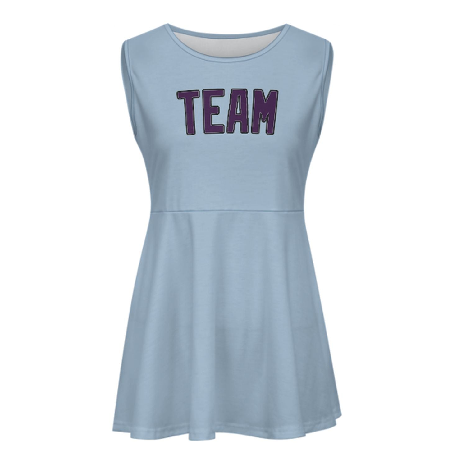 Maßgeschneidertes Hellblau Lila Cheerleader-Kleid