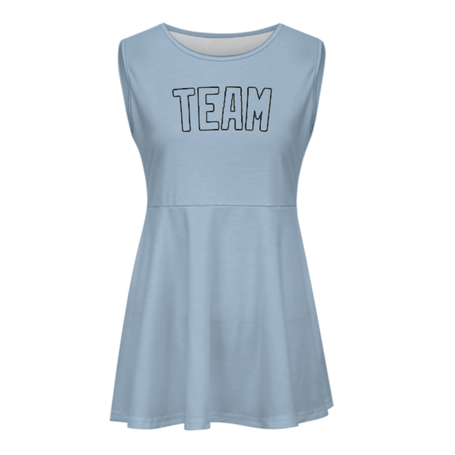Maßgeschneidertes Hellblau Hellblau Cheerleader-Kleid