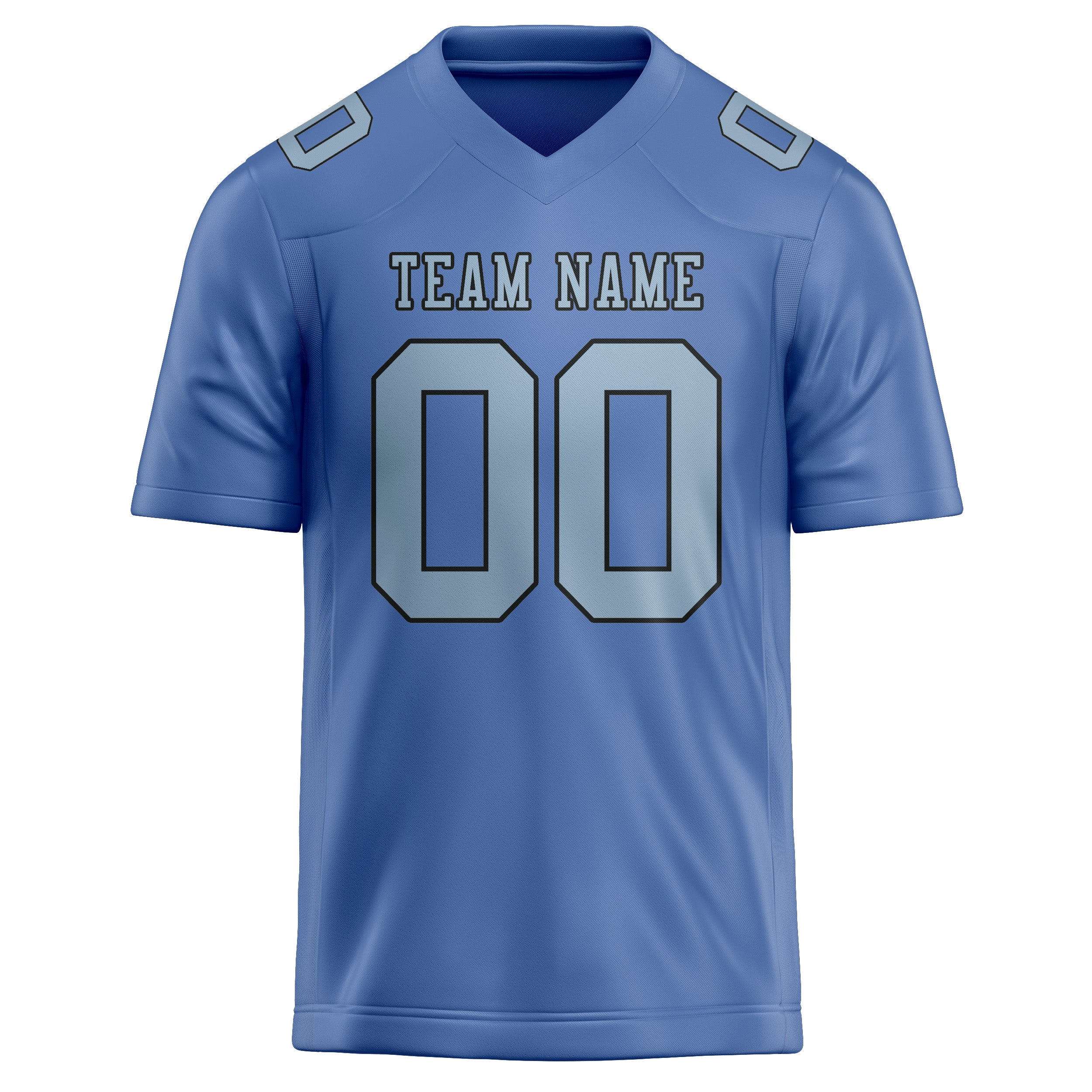 Maßgeschneidertes Professionelles Hellblau Hellblau Rugbytrikot