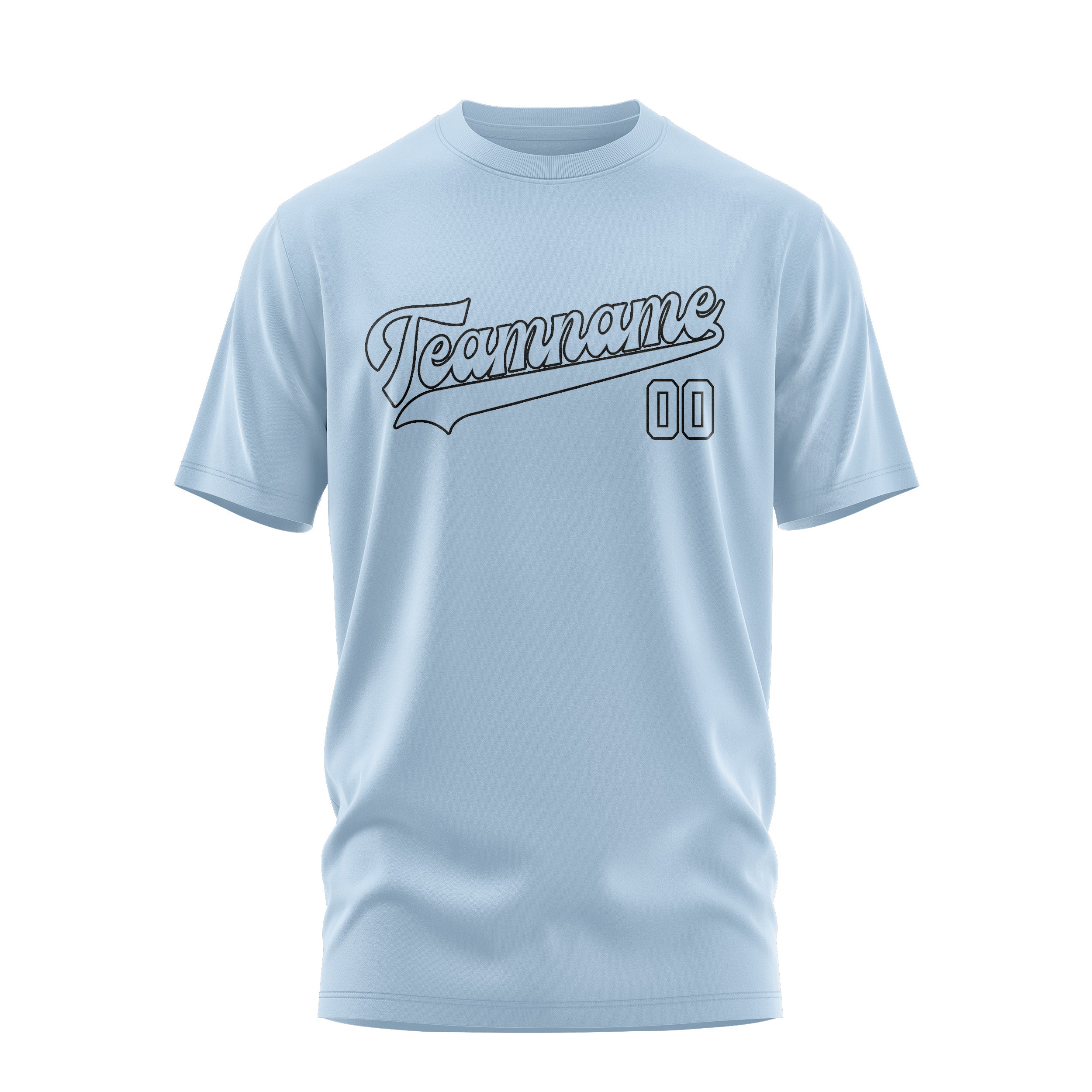 Maßgeschneidertes Hellblau Hellblau T-Shirt