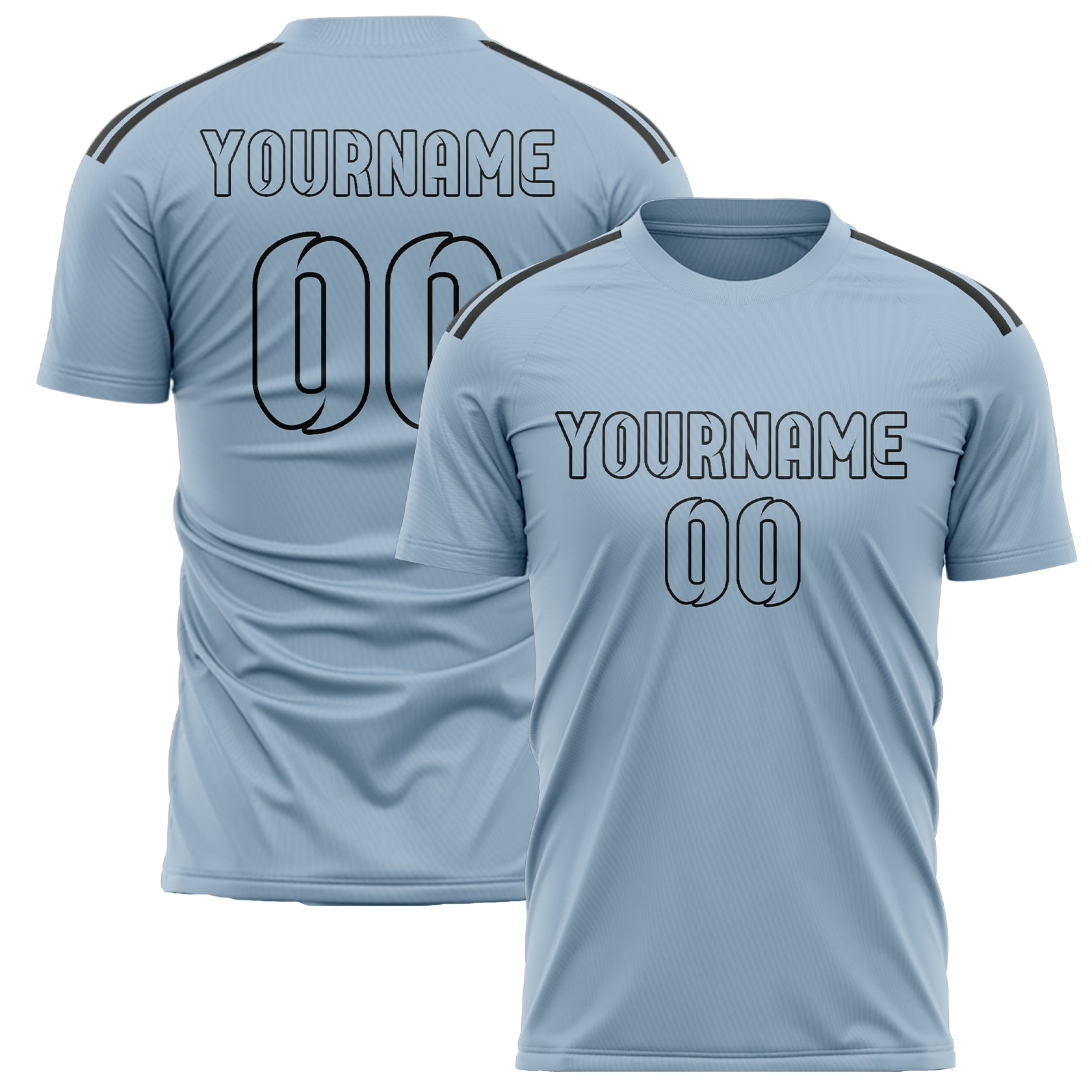 Benutzerdefiniertes Professionelles Hellblau Hellblau Fußballtrikot