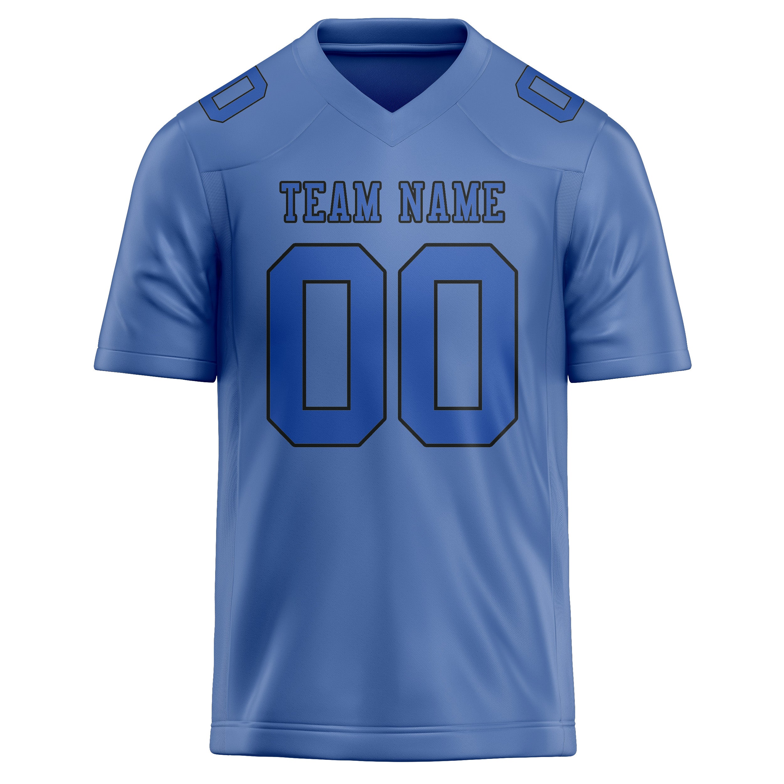 Maßgeschneidertes Professionelles Hellblau Himmelblau Rugbytrikot