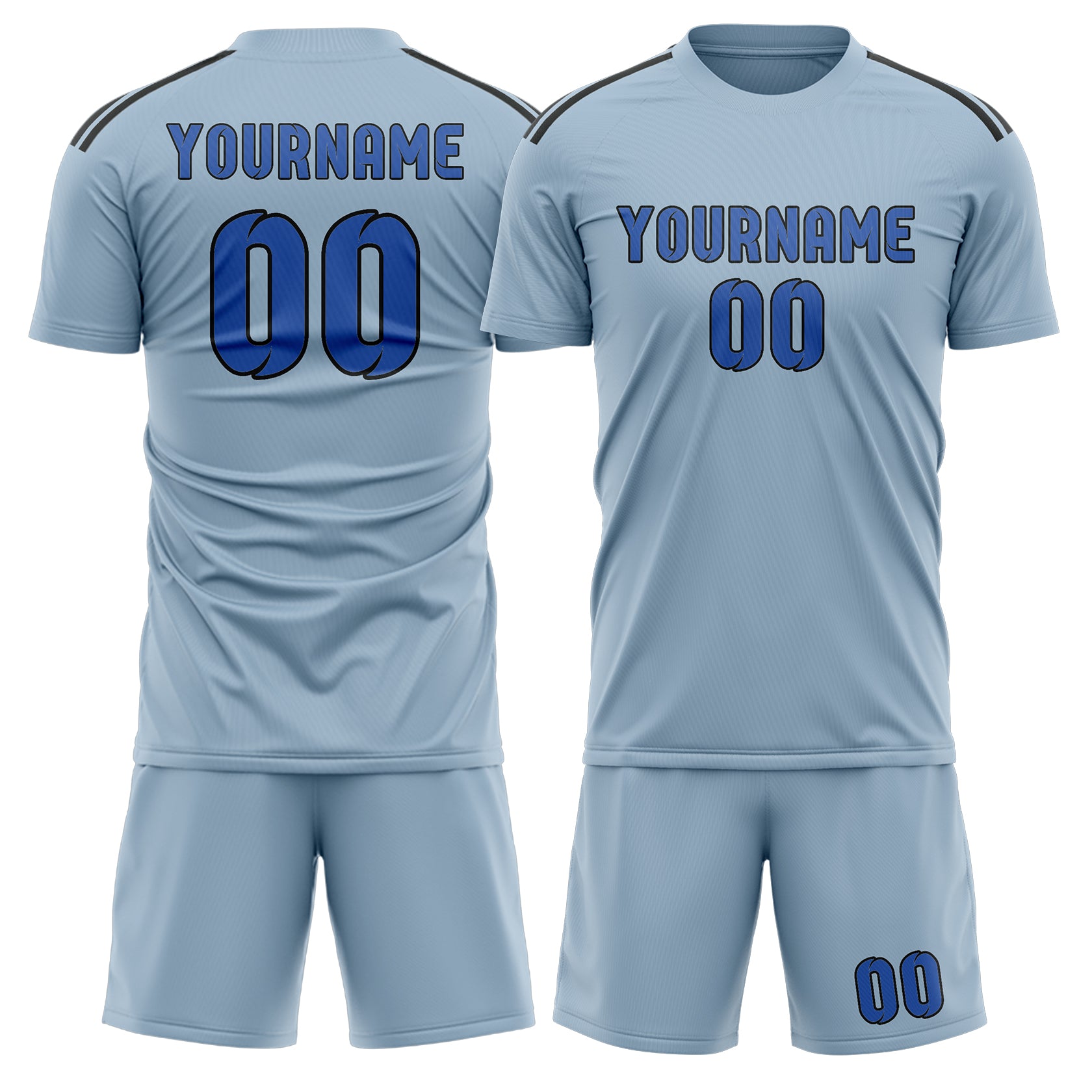 Set di maglie da football professionali su misura color azzurro cielo