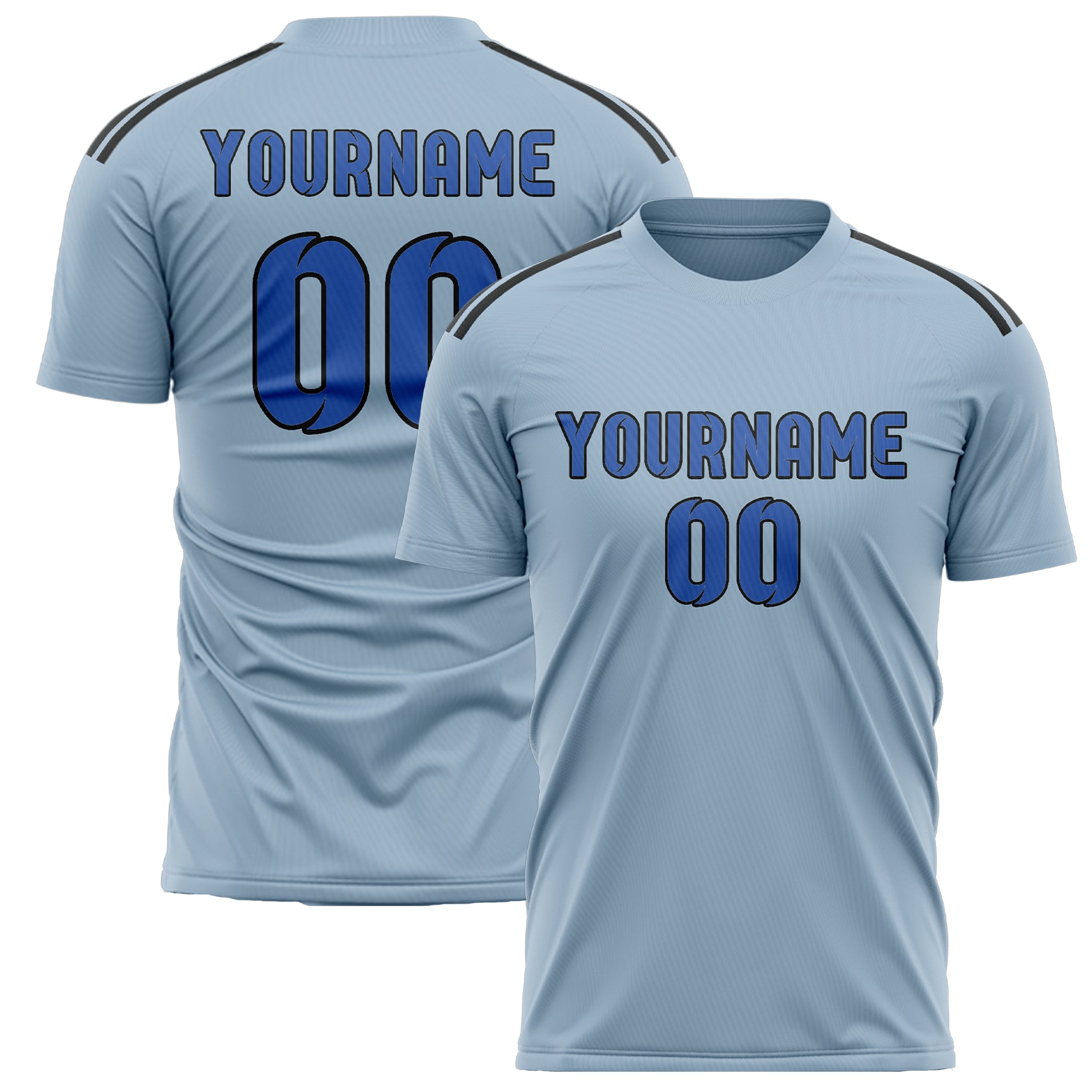 Benutzerdefiniertes Professionelles Hellblau Himmelblau Fußballtrikot