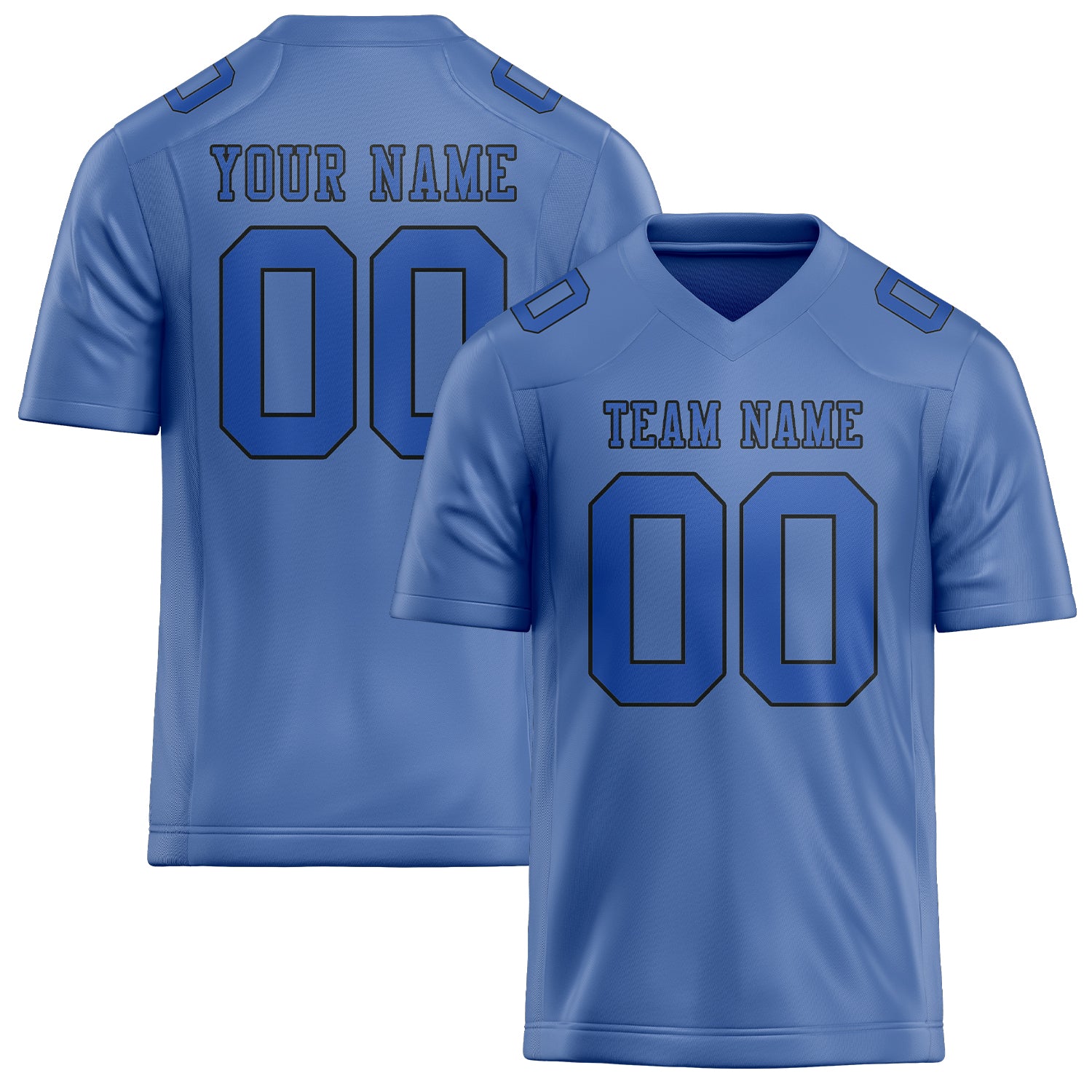 Maßgeschneidertes Professionelles Hellblau Himmelblau Rugbytrikot