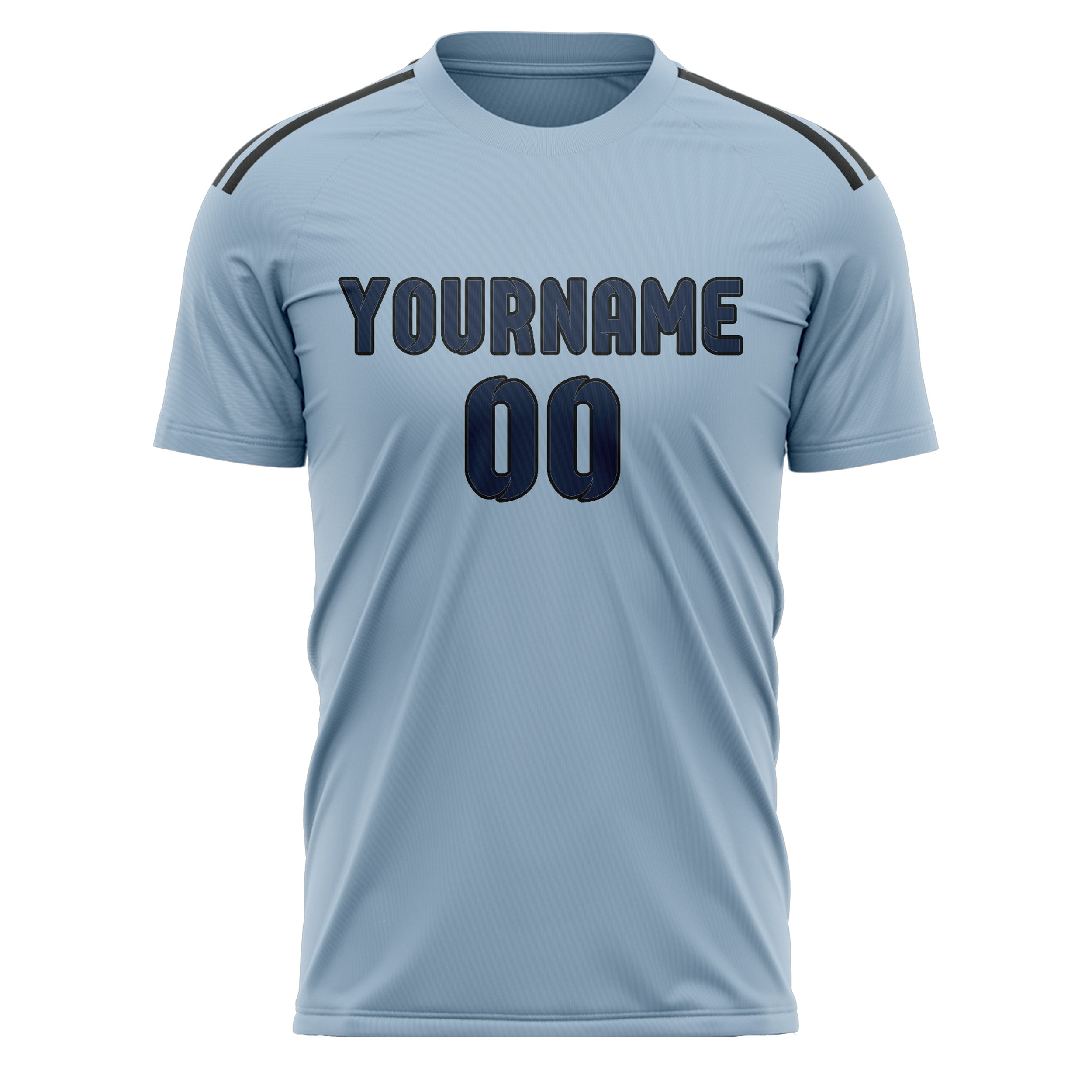 Benutzerdefiniertes Professionelles Hellblau Marineblau Fußballtrikot
