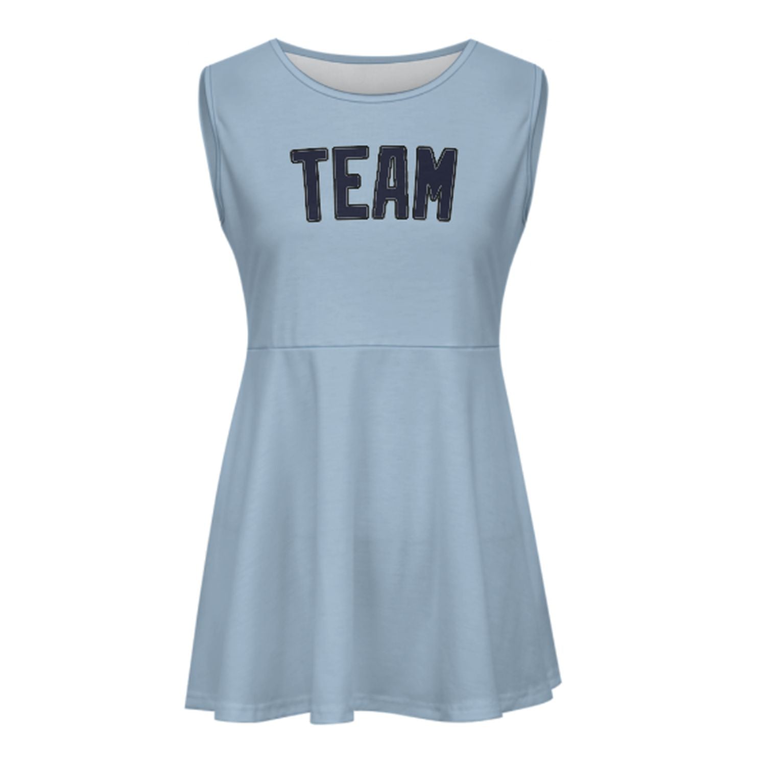 Maßgeschneidertes Hellblau Stahlblau Cheerleader-Kleid
