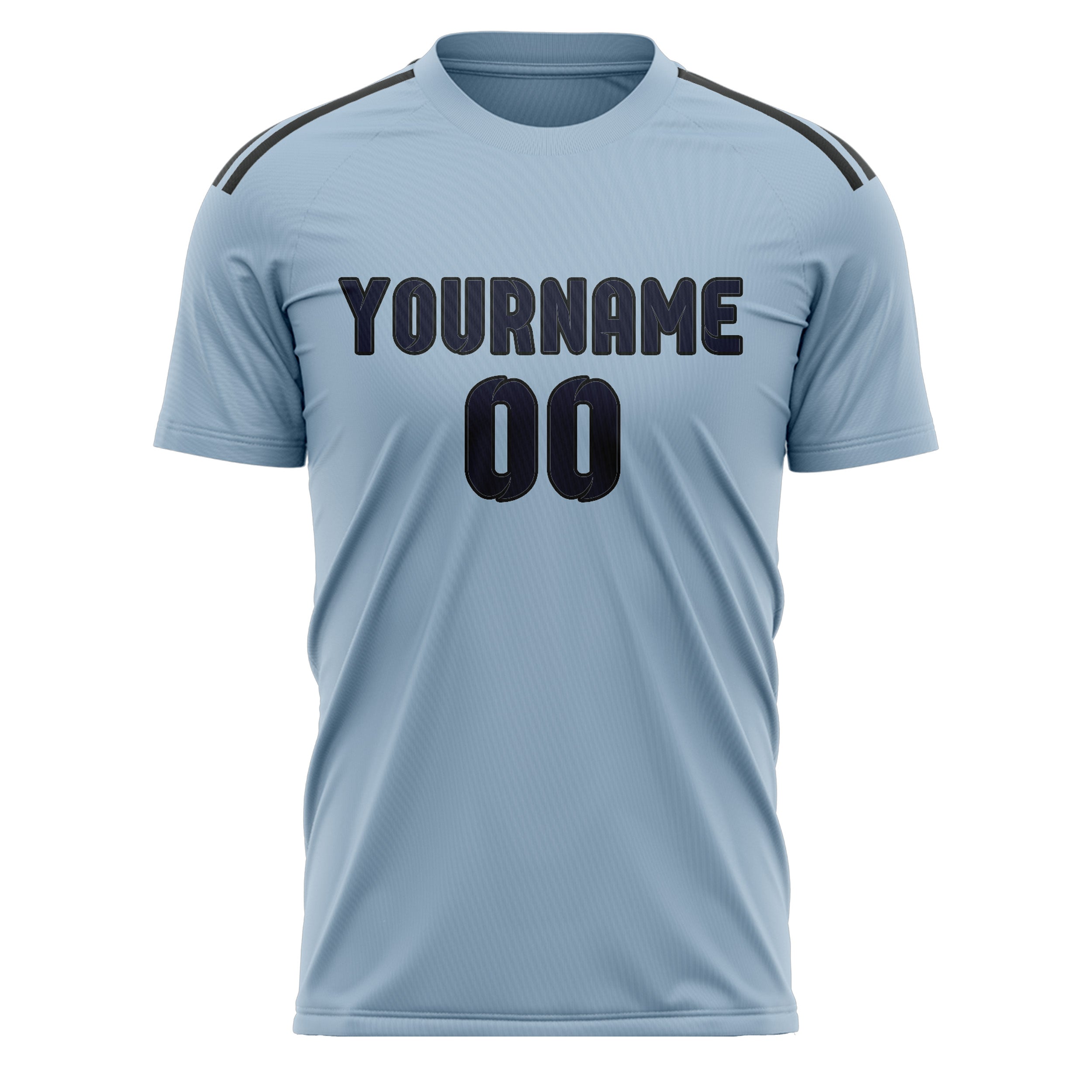 Benutzerdefiniertes Professionelles Hellblau Stahlblau Fußballtrikot