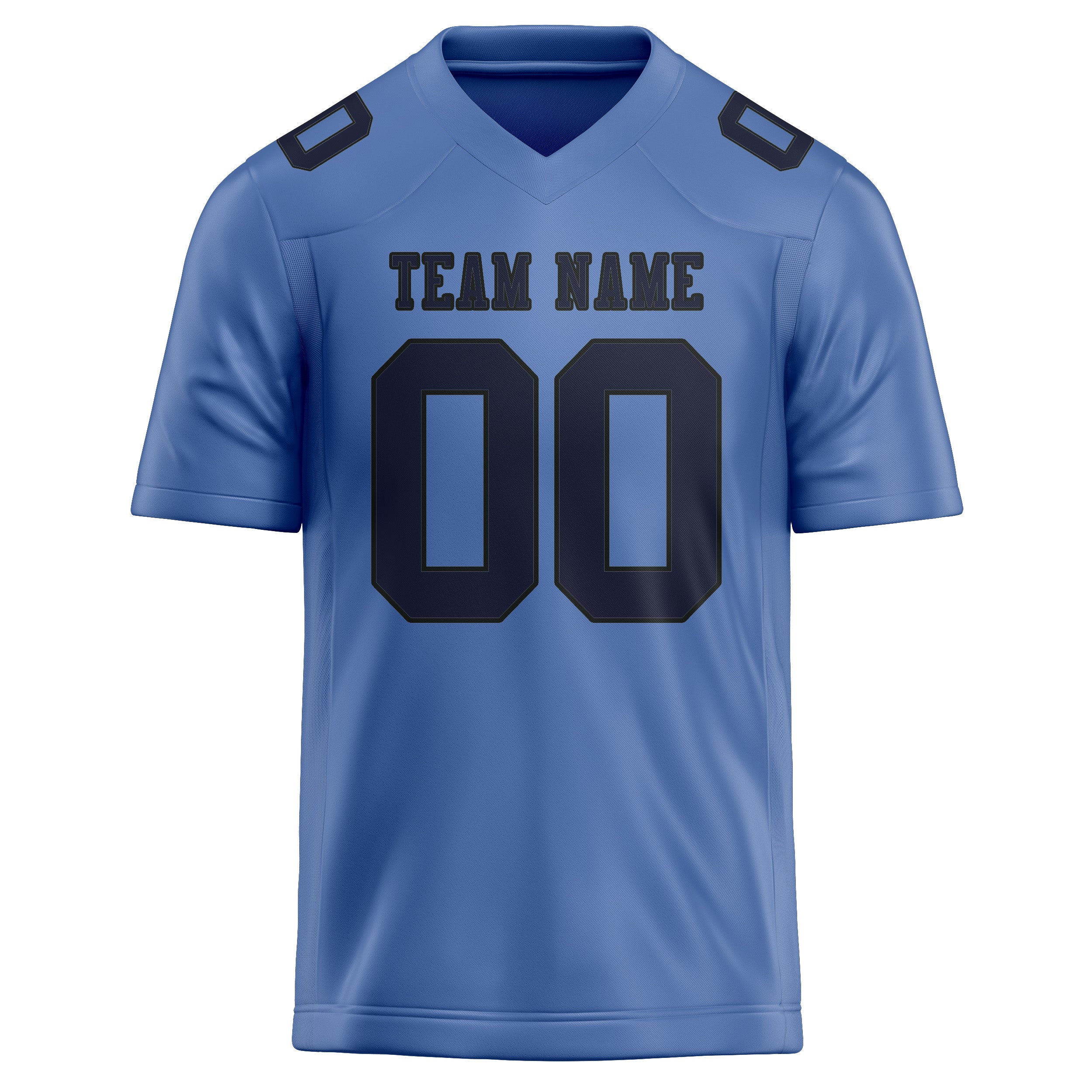 Maßgeschneidertes Professionelles Hellblau Stahlblau Rugbytrikot
