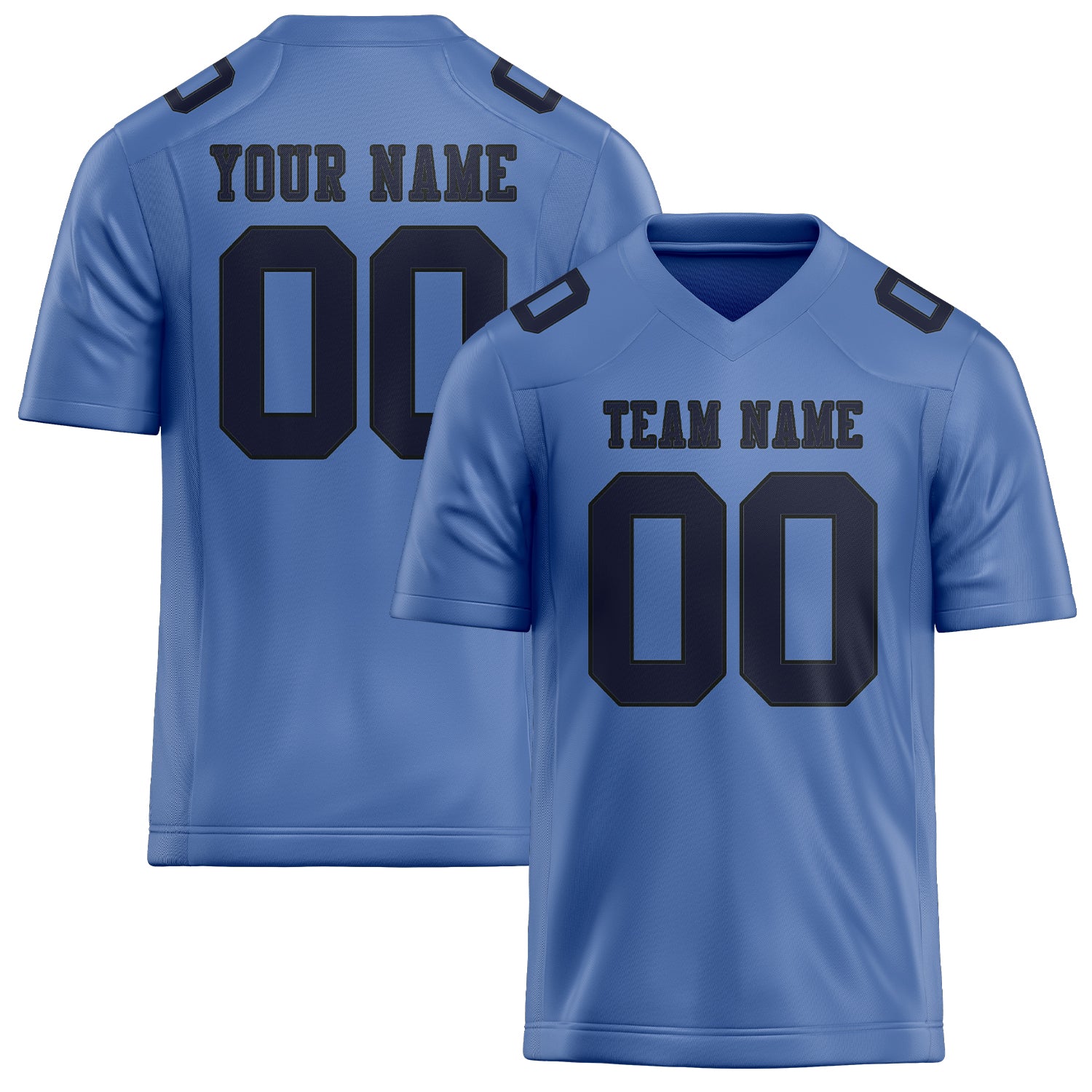 Maßgeschneidertes Professionelles Hellblau Stahlblau Rugbytrikot