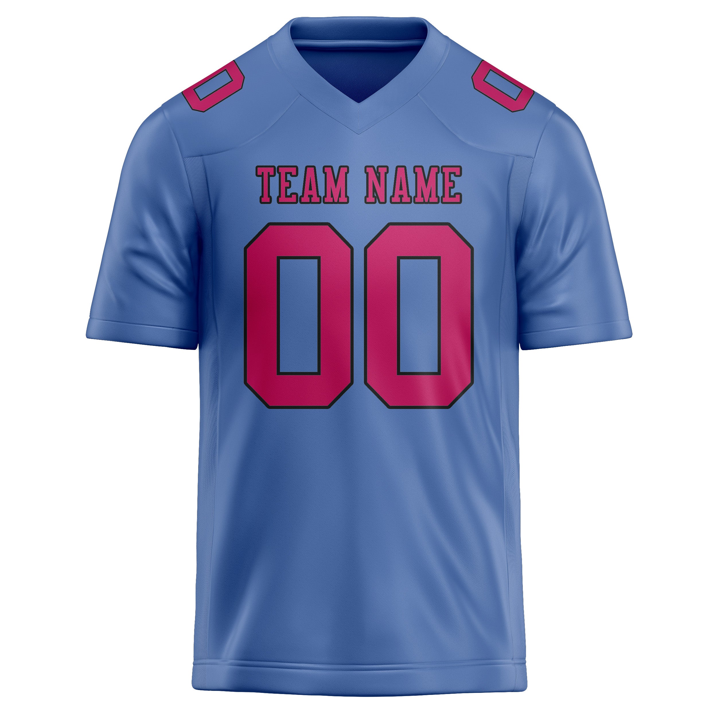 Maßgeschneidertes Professionelles Hellblau Rosarot Rugbytrikot