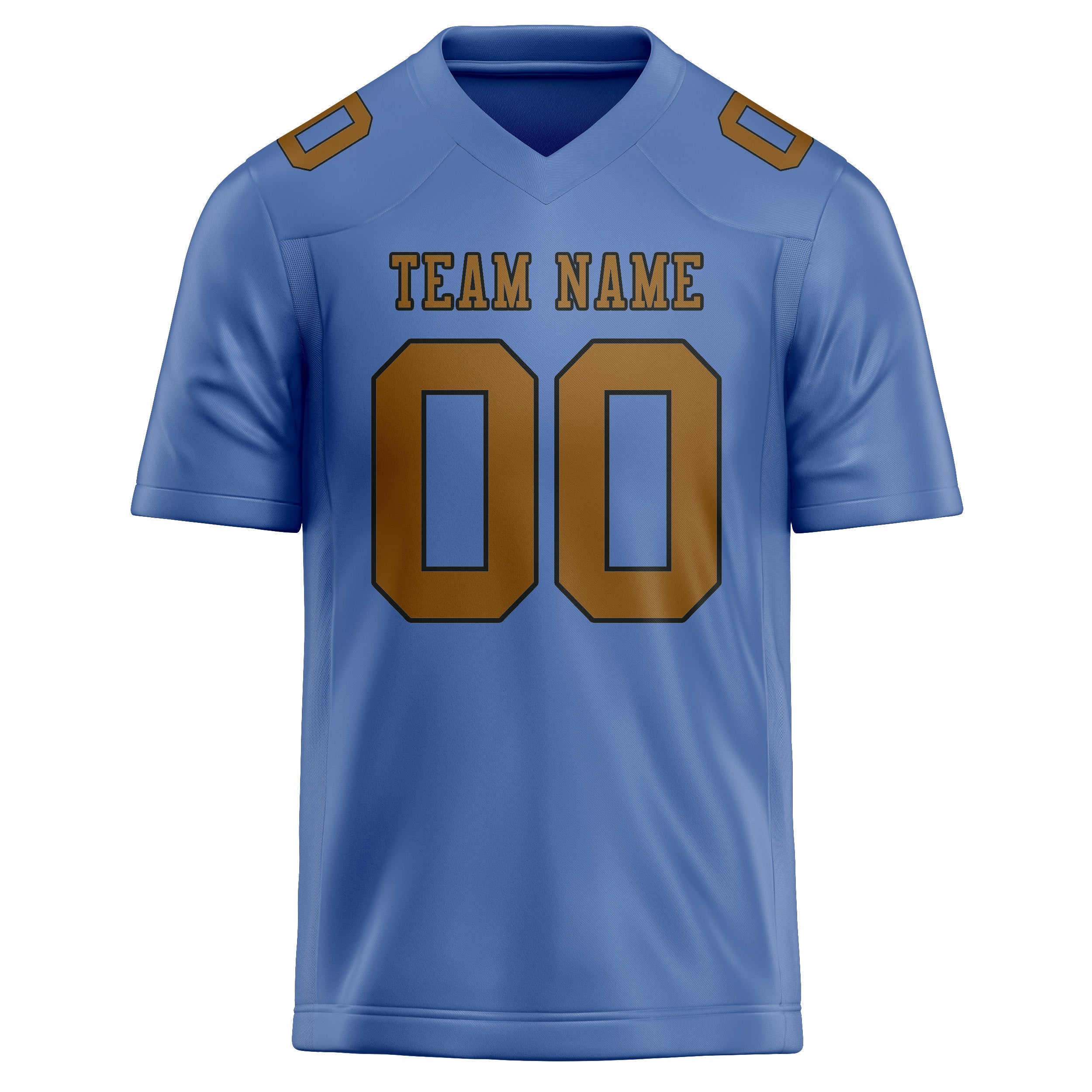 Maßgeschneidertes Professionelles Hellblau Khaki Rugbytrikot
