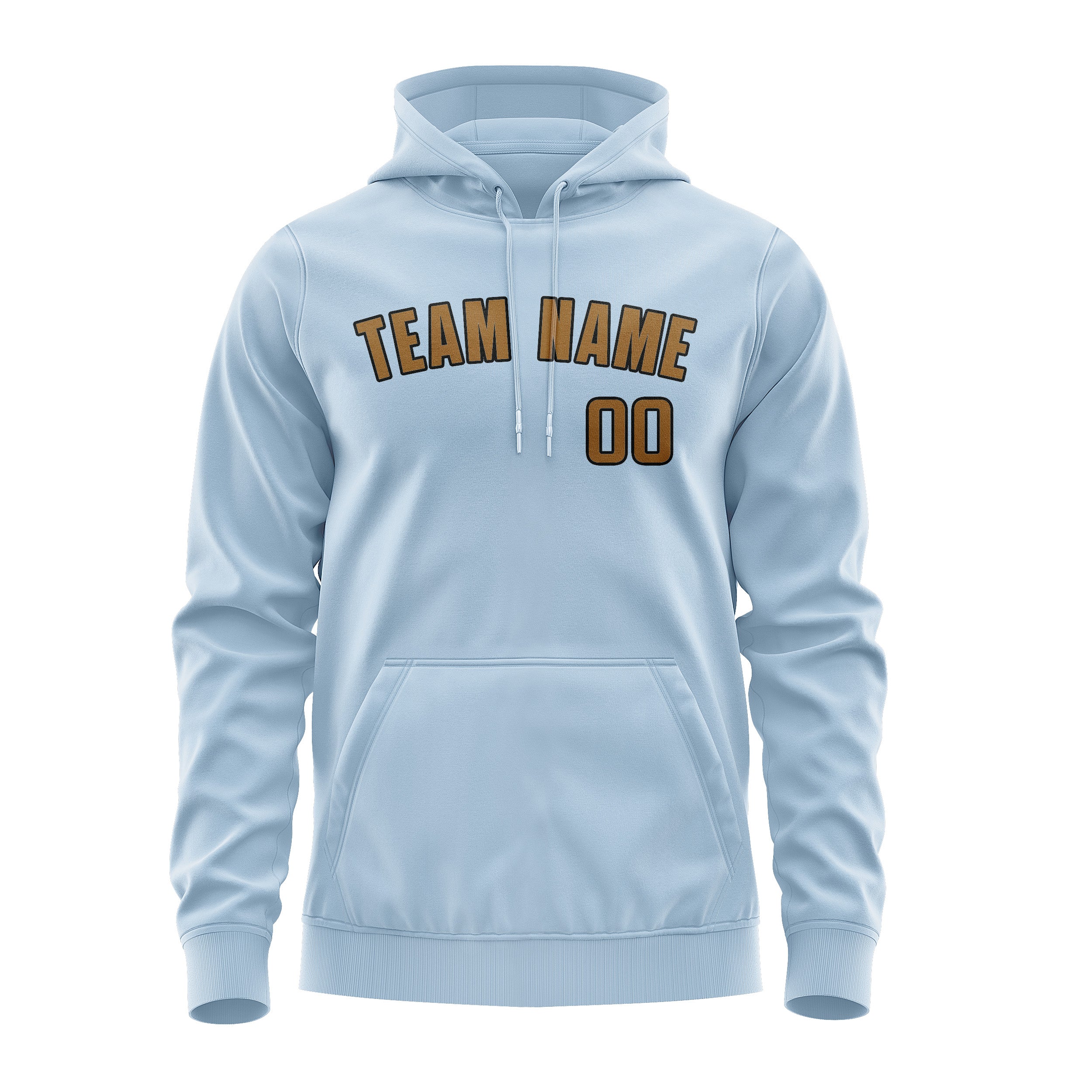 Maßgeschneidertes Hellblau Khaki Hoodie