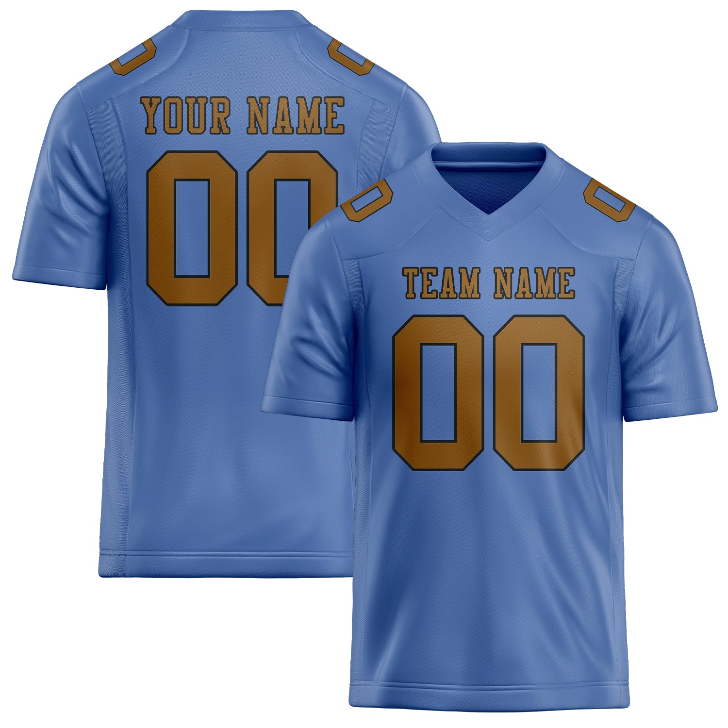 Maßgeschneidertes Professionelles Hellblau Khaki Rugbytrikot