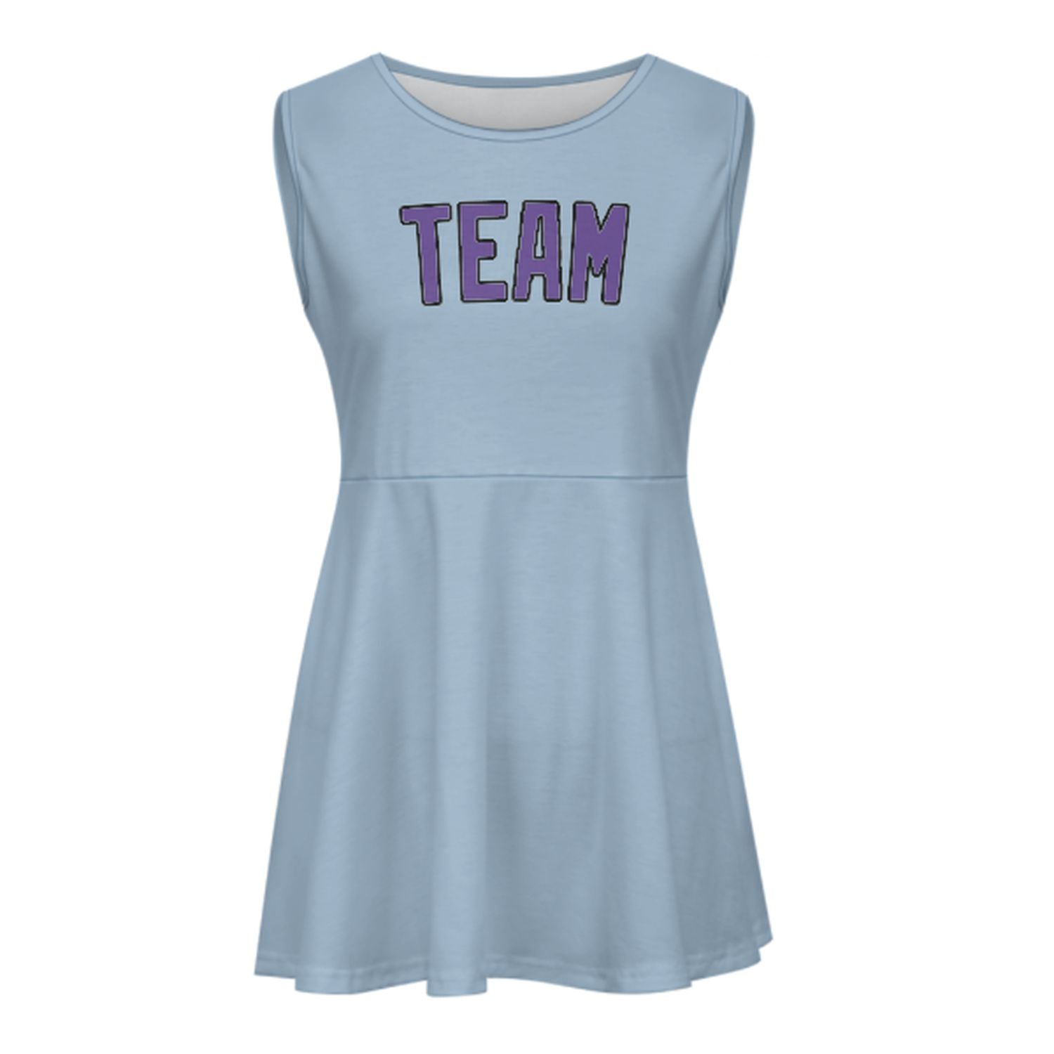 Maßgeschneidertes Hellblau Lavendel Cheerleader-Kleid