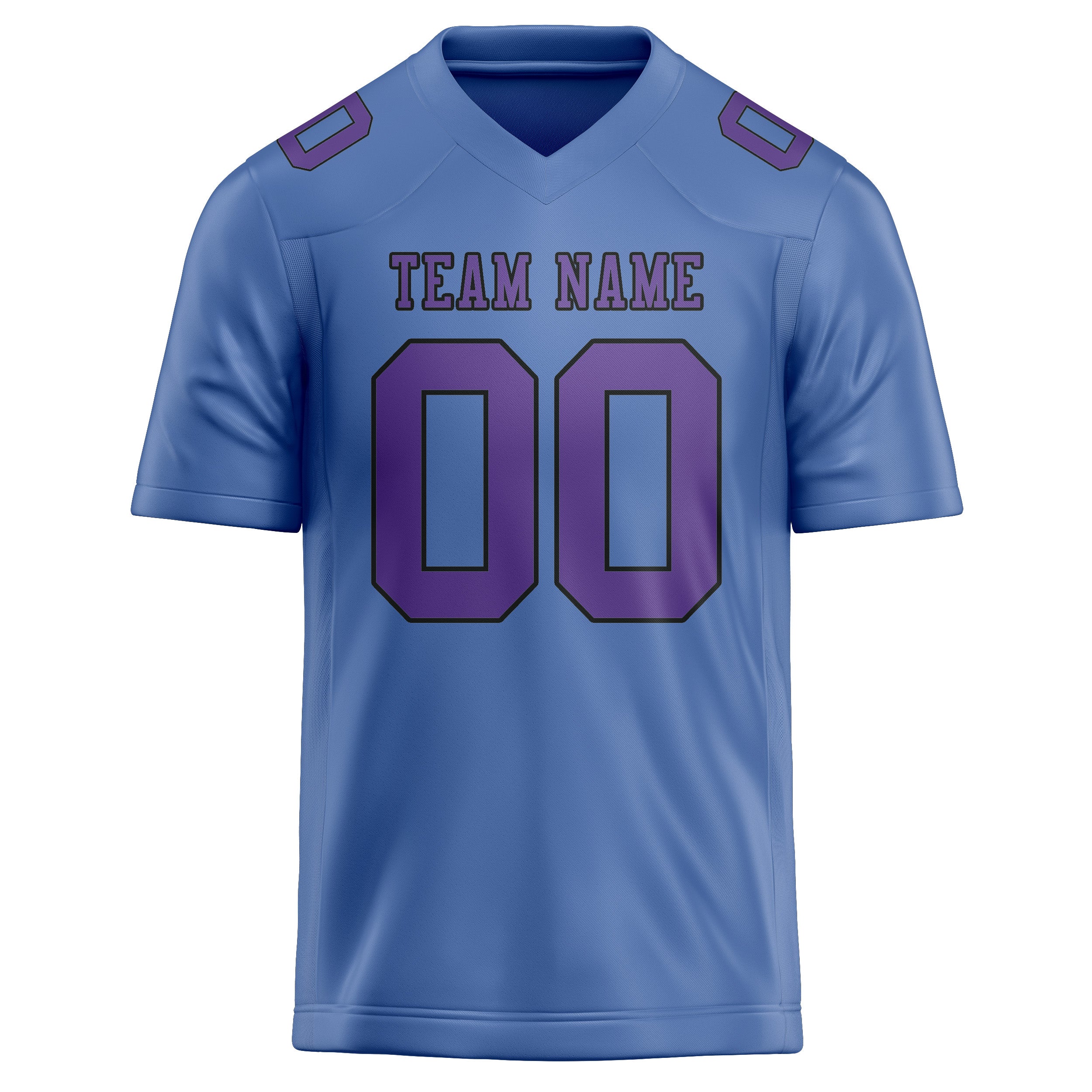 Maßgeschneidertes Professionelles Hellblau Lavendel Rugbytrikot