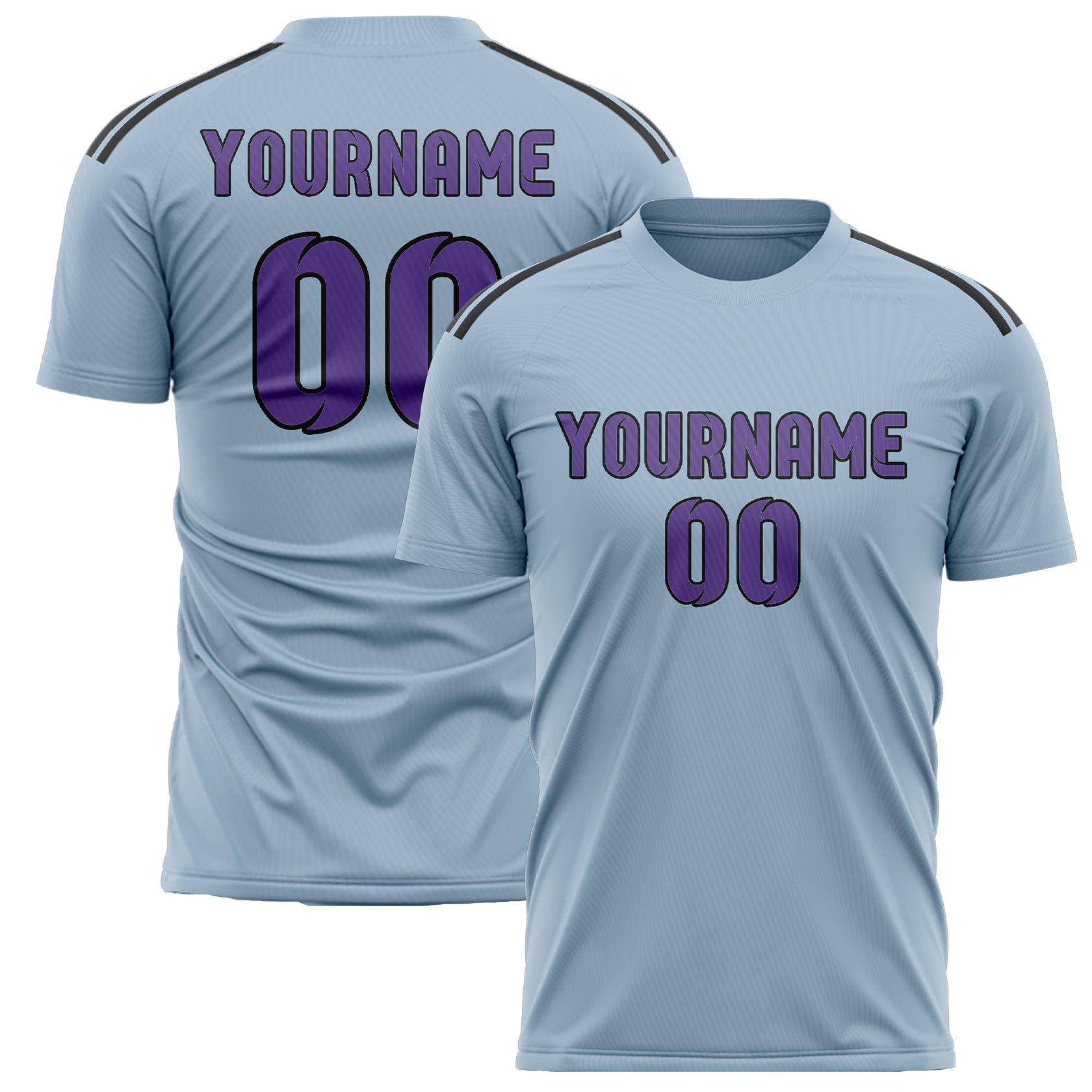 Benutzerdefiniertes Professionelles Hellblau Lavendel Fußballtrikot