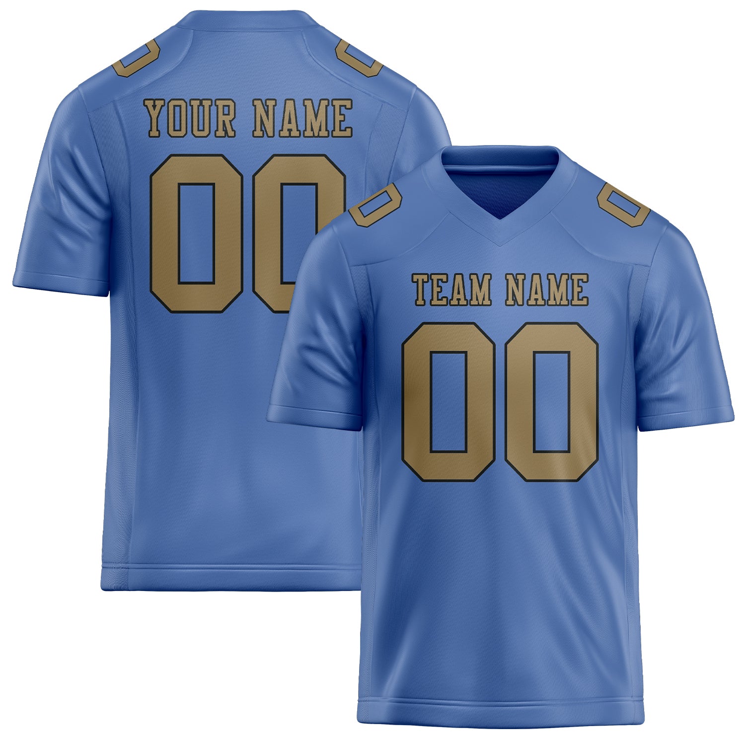 Maßgeschneidertes Professionelles Hellblau Hellkhaki Rugbytrikot