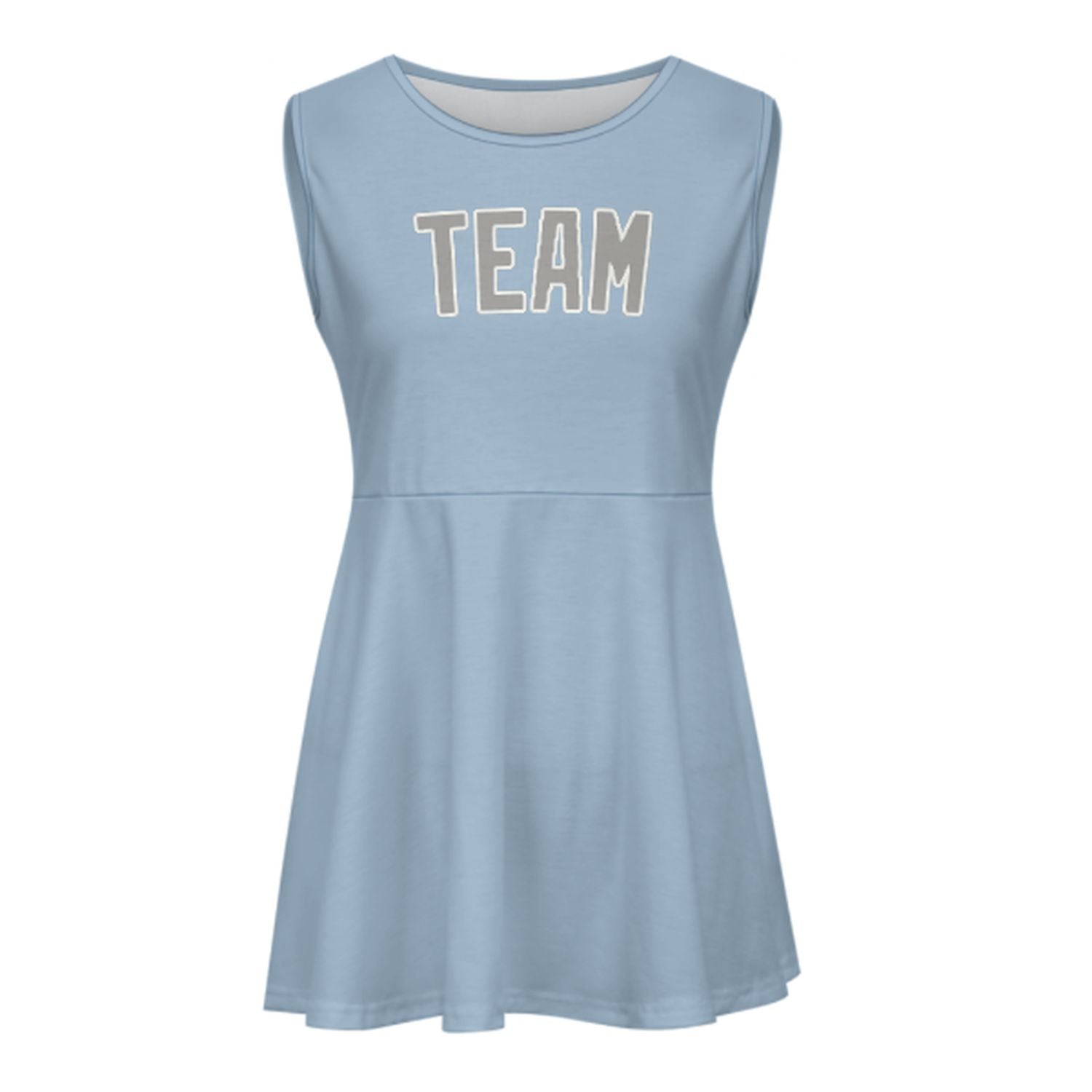 Maßgeschneidertes Hellblau Grau Cheerleader-Kleid