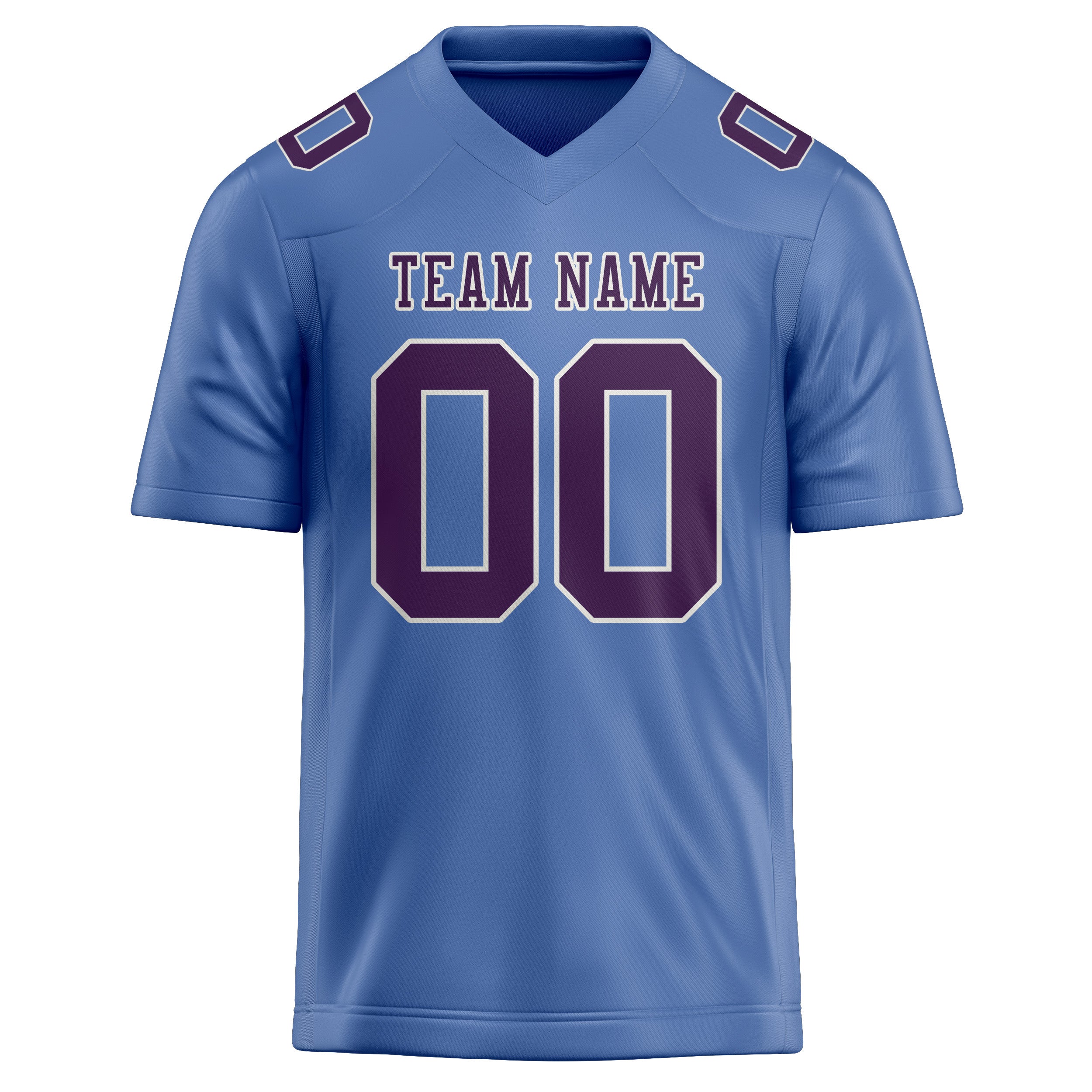Maßgeschneidertes Professionelles Hellblau Lila Rugbytrikot
