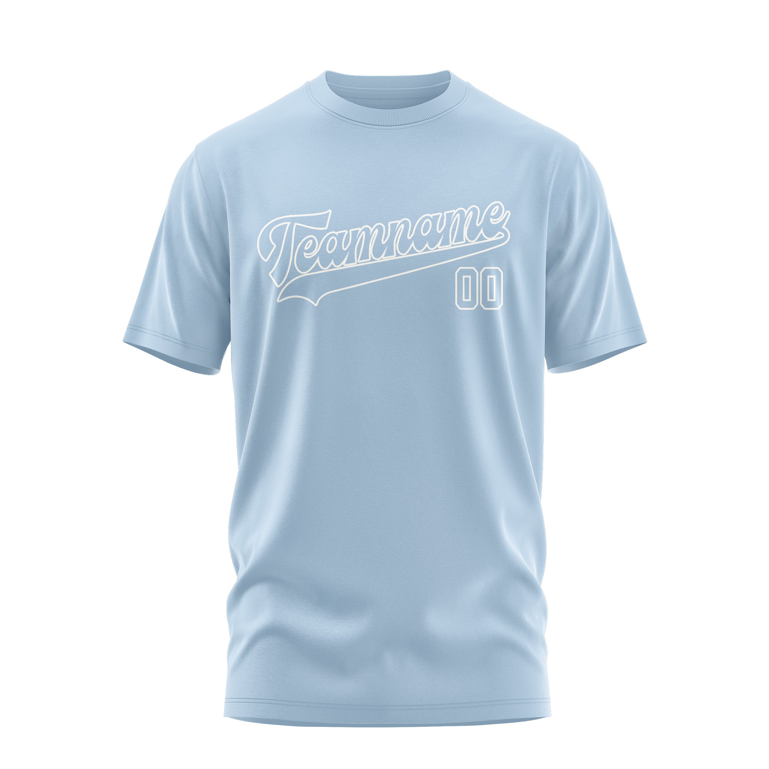 Maßgeschneidertes Hellblau Hellblau T-Shirt