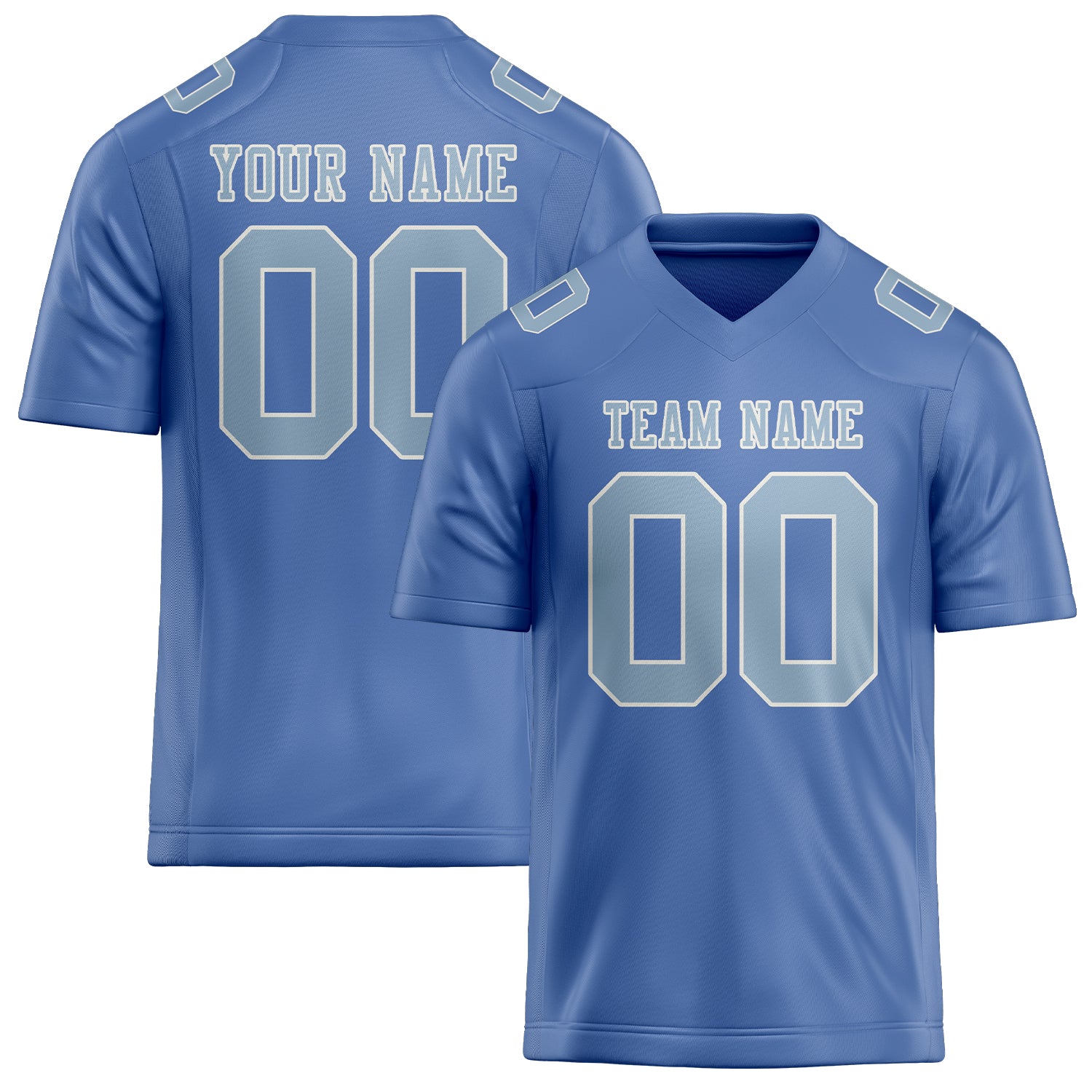 Maßgeschneidertes Professionelles Hellblau Hellblau Rugbytrikot