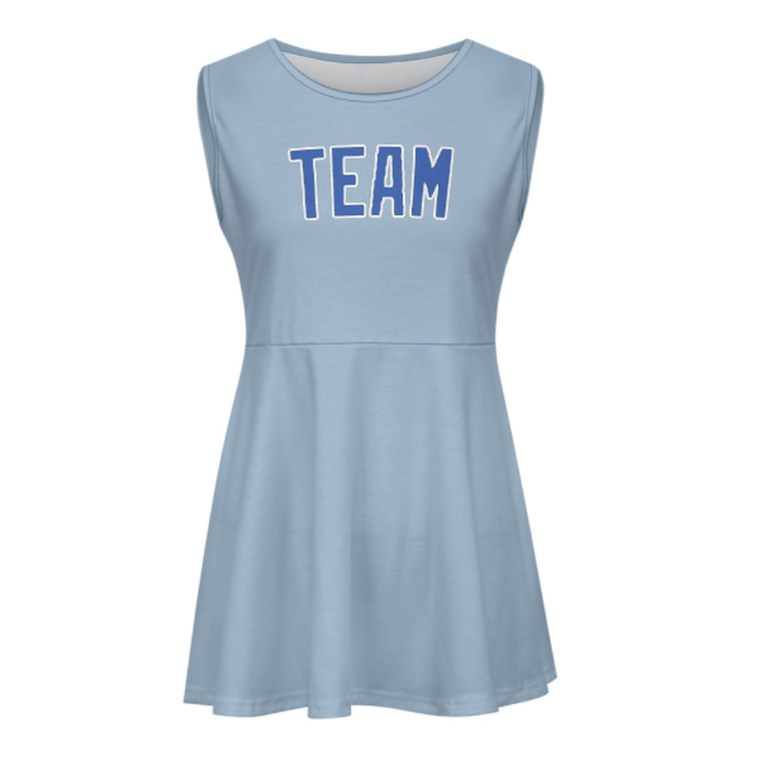 Maßgeschneidertes Hellblau Himmelblau Cheerleader-Kleid
