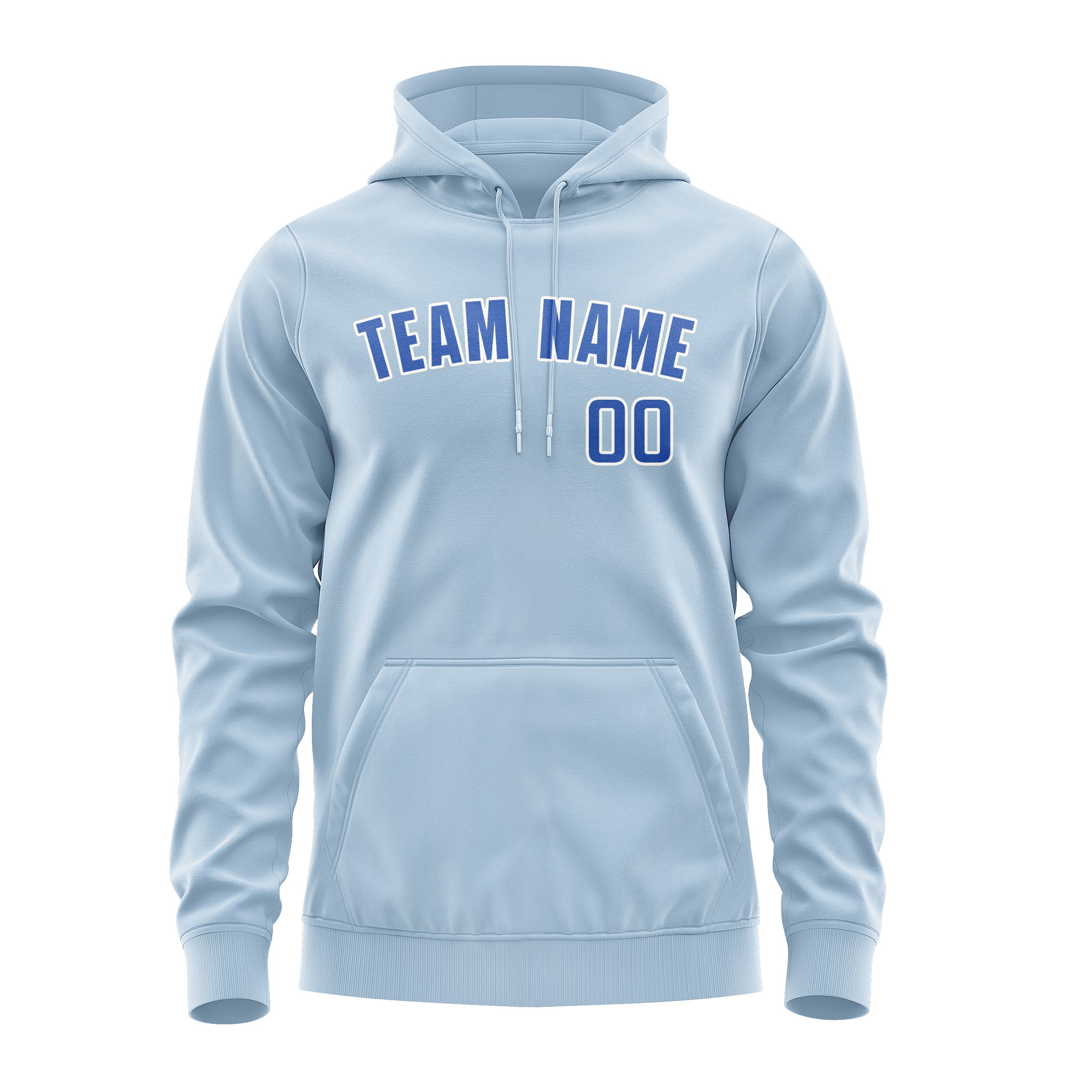 Maßgeschneidertes Hellblau Himmelblau Hoodie