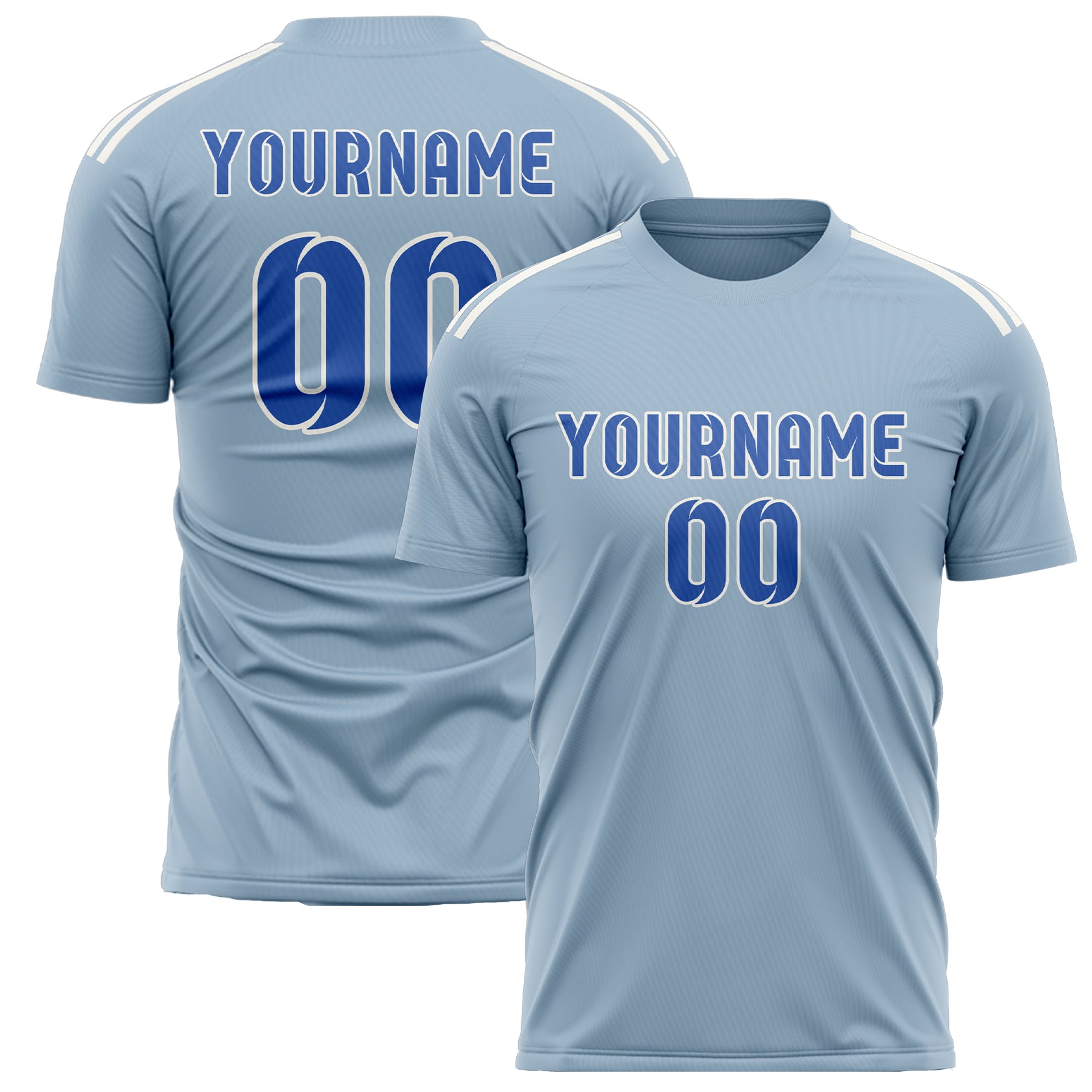 Benutzerdefiniertes Professionelles Hellblau Himmelblau Fußballtrikot