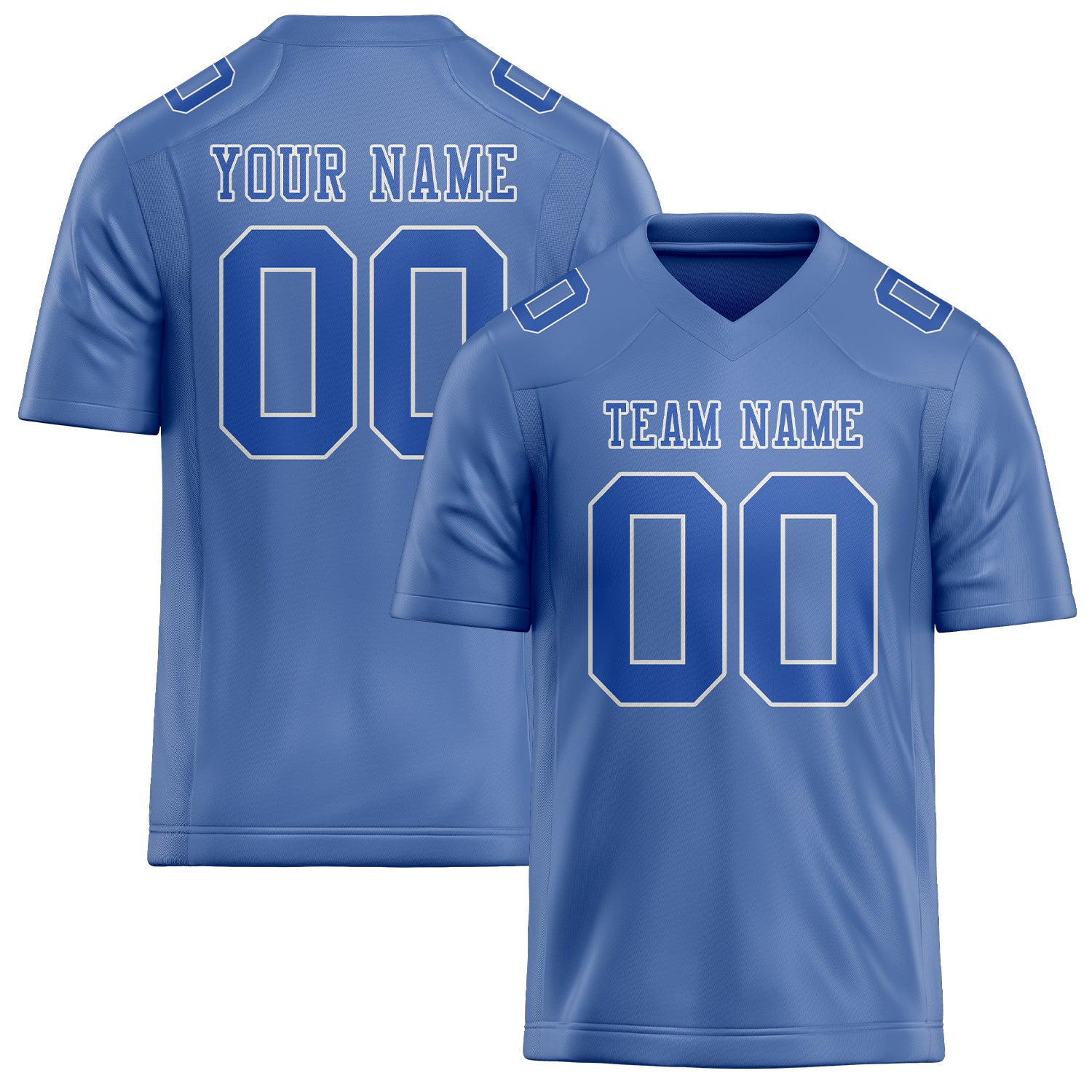 Maßgeschneidertes Professionelles Hellblau Himmelblau Rugbytrikot