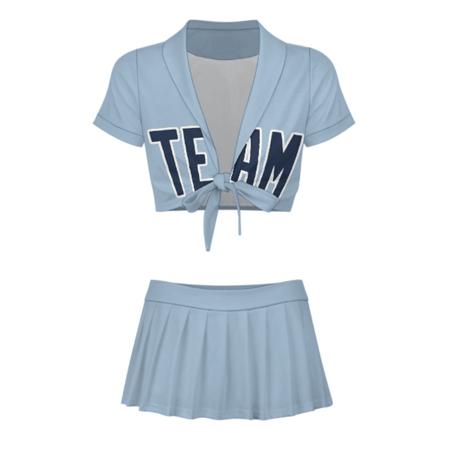 Completo da cheerleader personalizzato azzurro navy