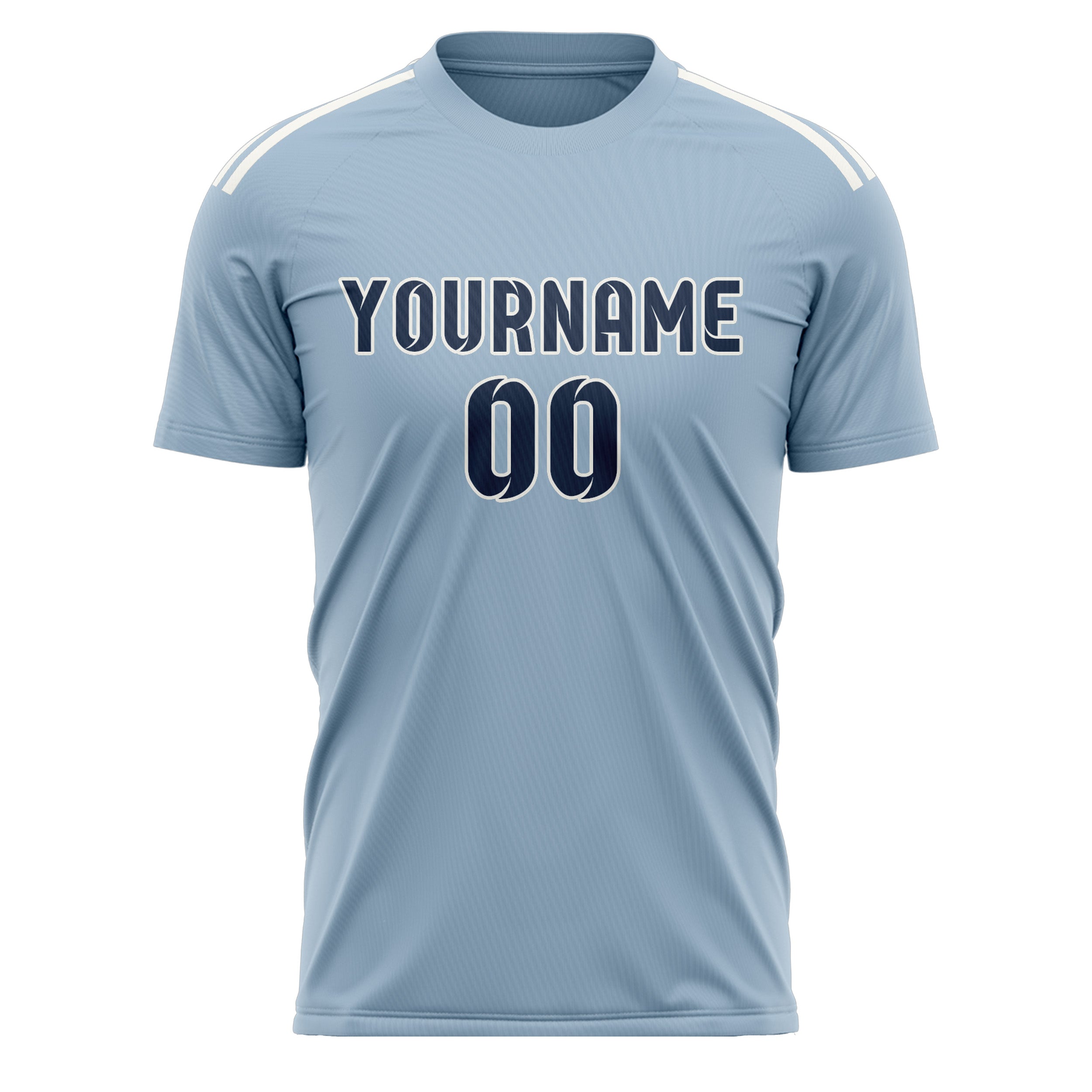 Benutzerdefiniertes Professionelles Hellblau Marineblau Fußballtrikot