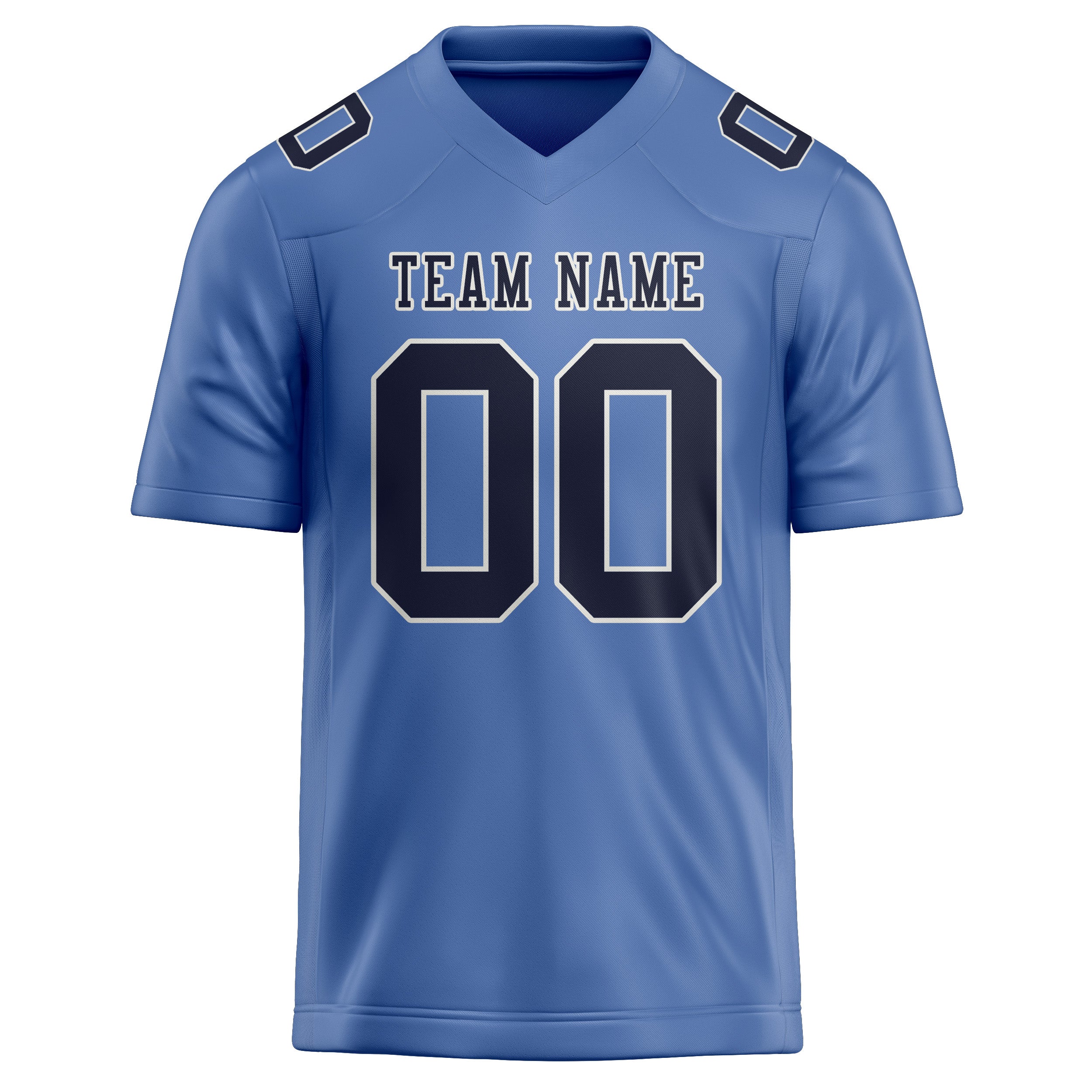 Maßgeschneidertes Professionelles Hellblau Stahlblau Rugbytrikot