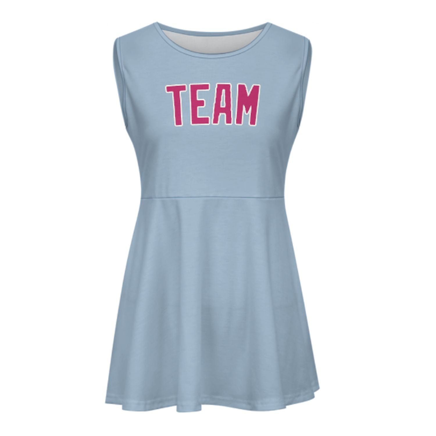 Maßgeschneidertes Hellblau Rosarot Cheerleader-Kleid