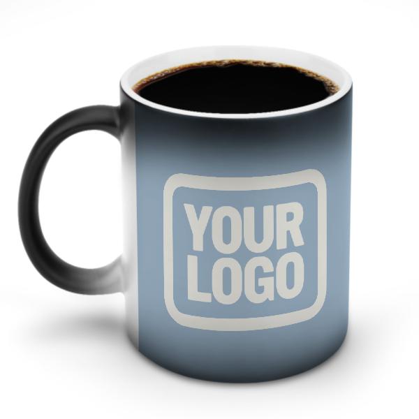 Tazza magica bianca azzurra personalizzata