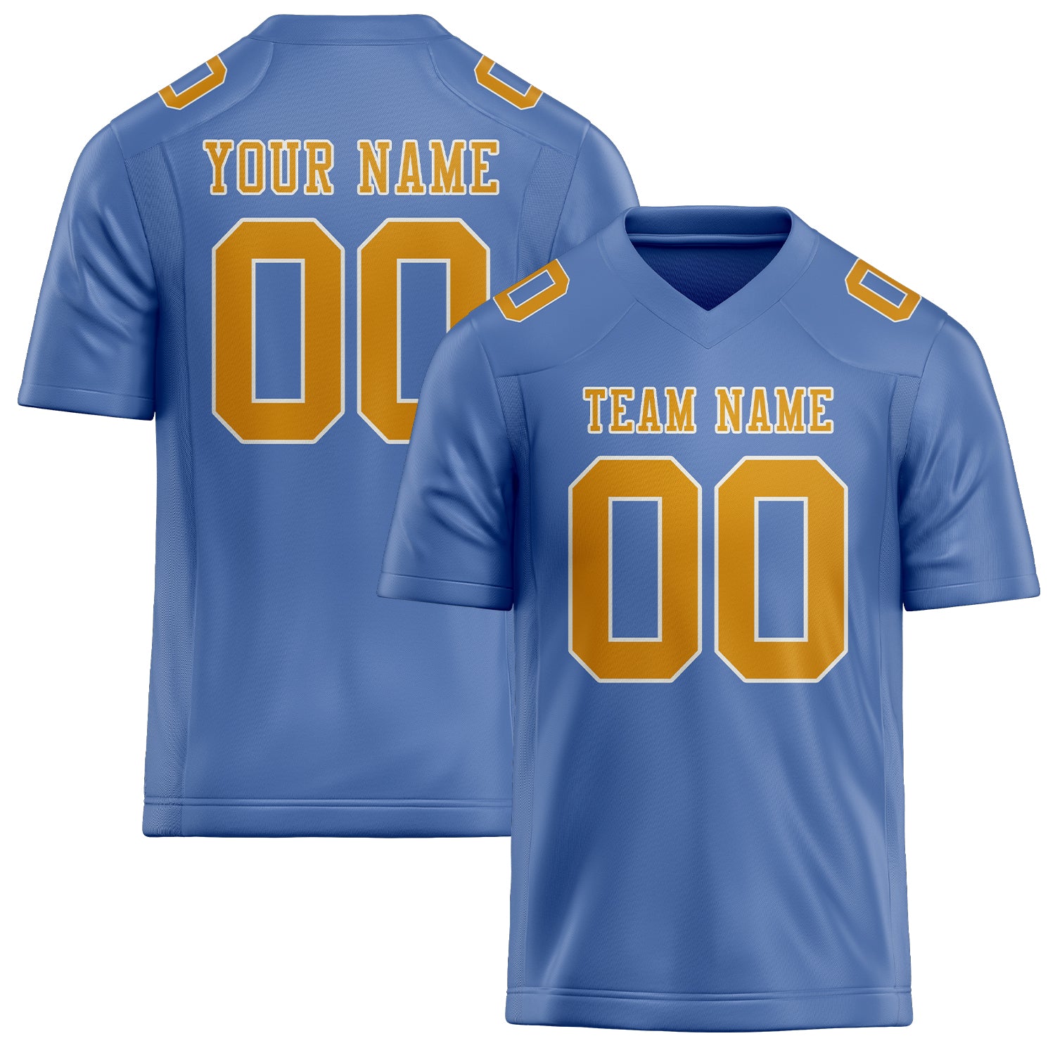 Maßgeschneidertes Professionelles Hellblau Gelb Rugbytrikot