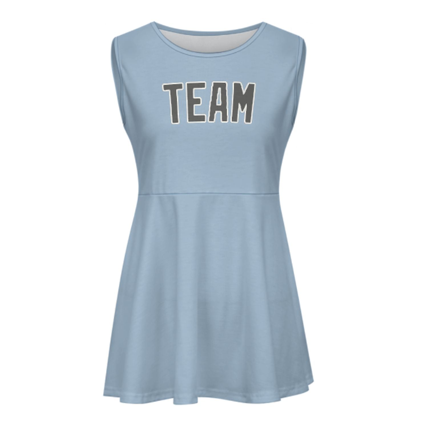 Maßgeschneidertes Hellblau Dunkelgrau Cheerleader-Kleid