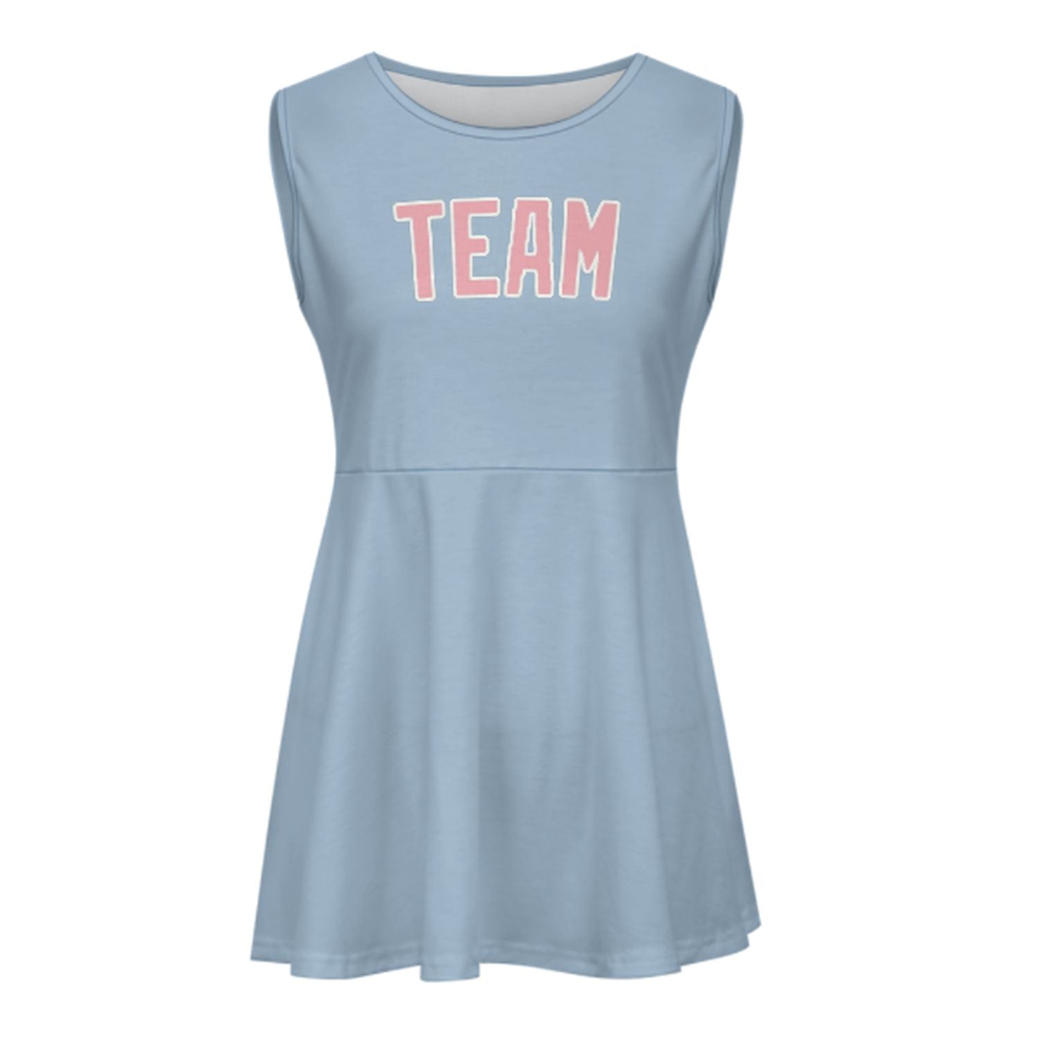 Maßgeschneidertes Hellblau Rosa Cheerleader-Kleid