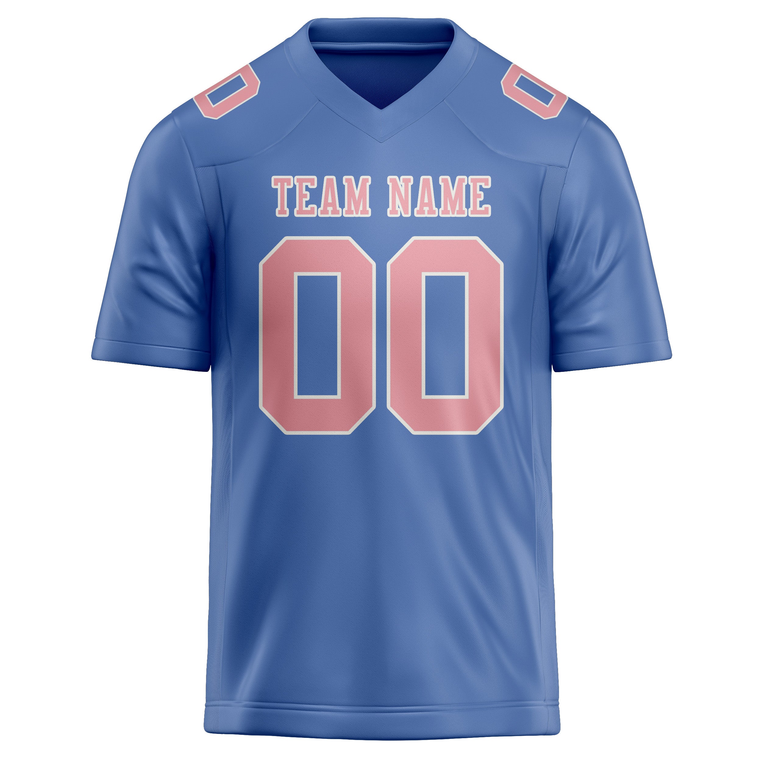 Maßgeschneidertes Professionelles Hellblau Rosa Rugbytrikot