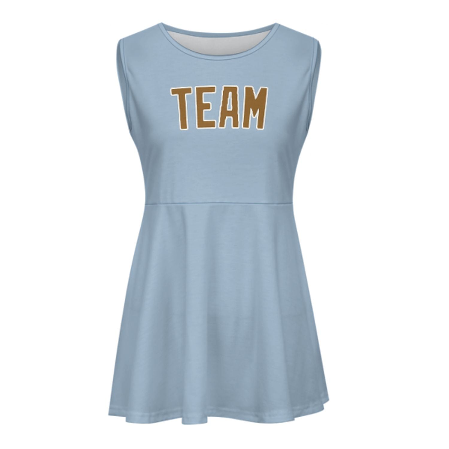 Maßgeschneidertes Hellblau Khaki Cheerleader-Kleid