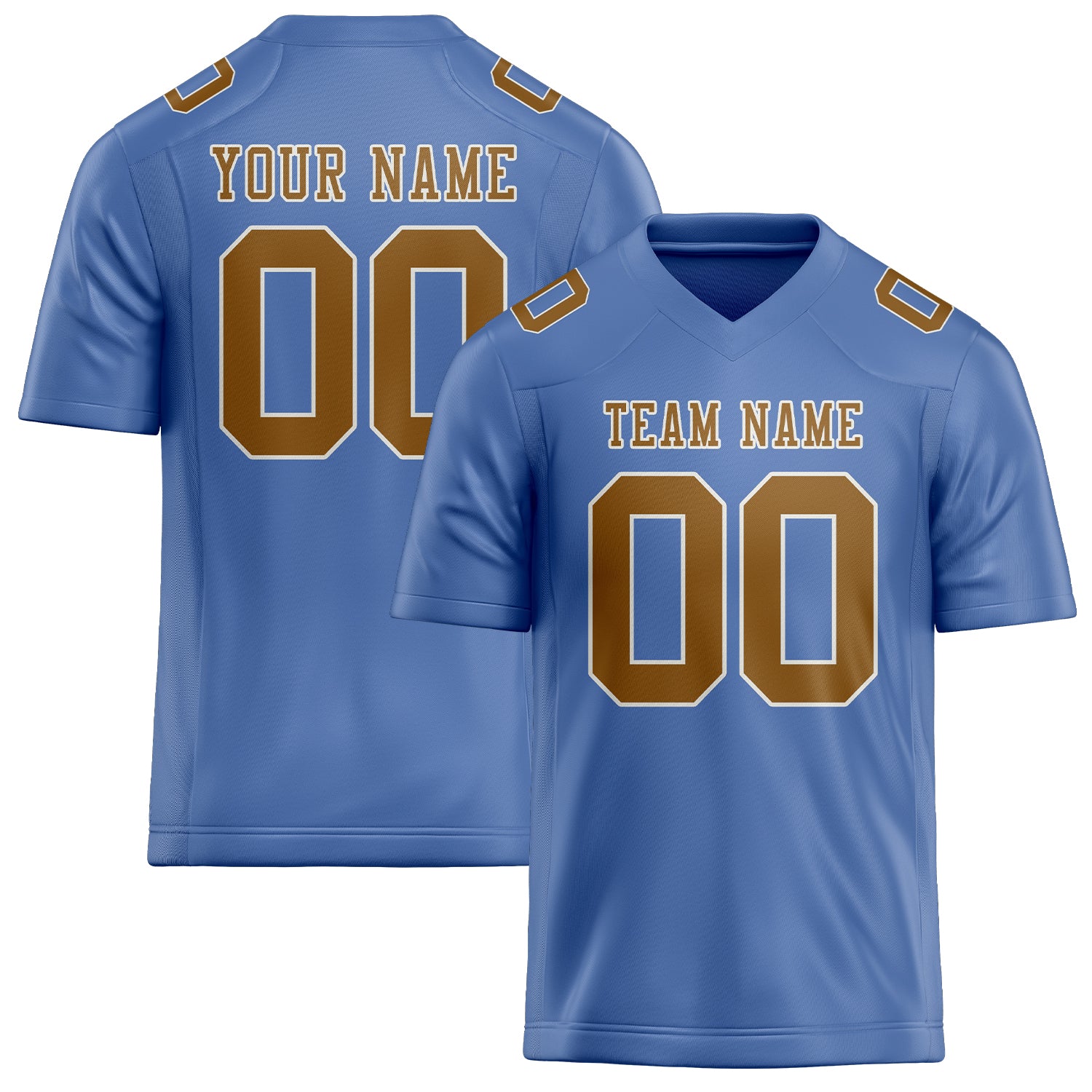 Maßgeschneidertes Professionelles Hellblau Khaki Rugbytrikot