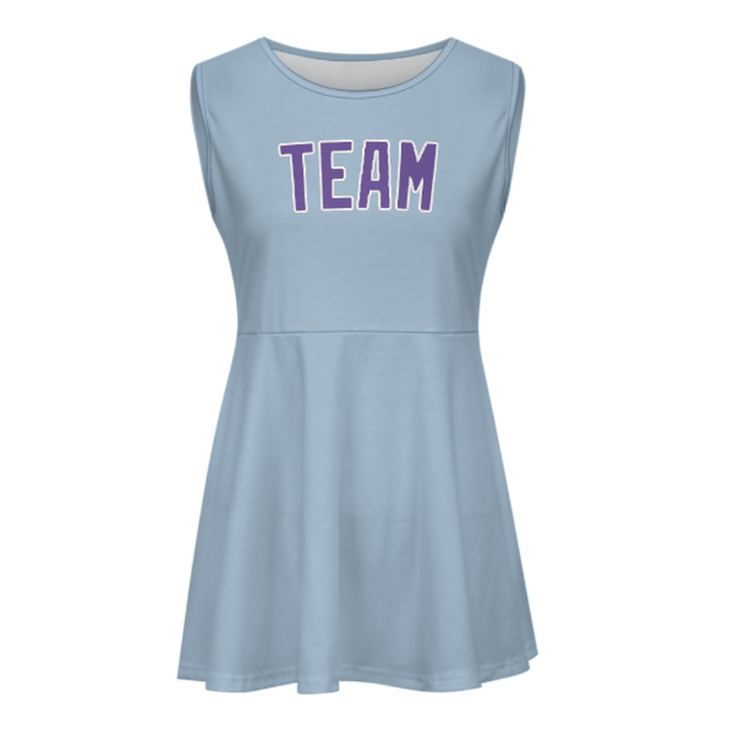 Maßgeschneidertes Hellblau Lavendel Cheerleader-Kleid