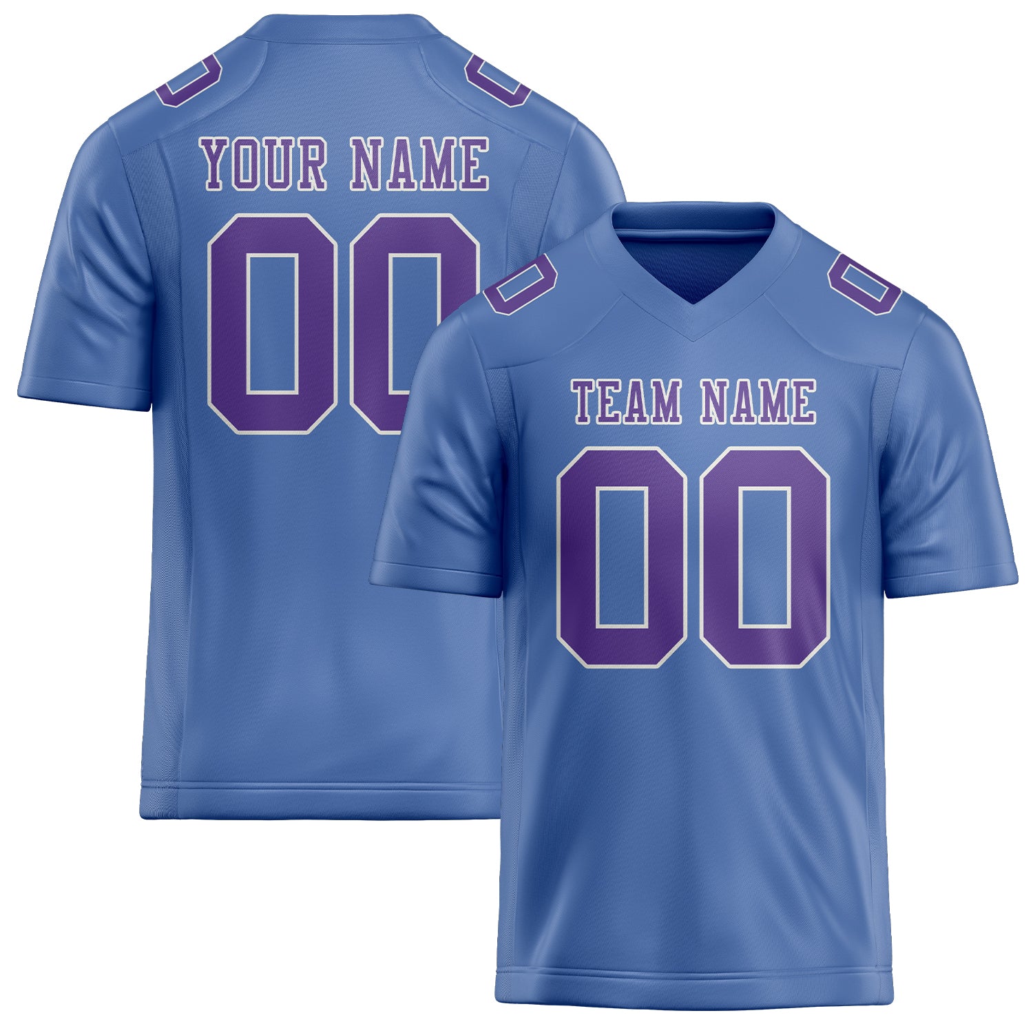 Maßgeschneidertes Professionelles Hellblau Lavendel Rugbytrikot
