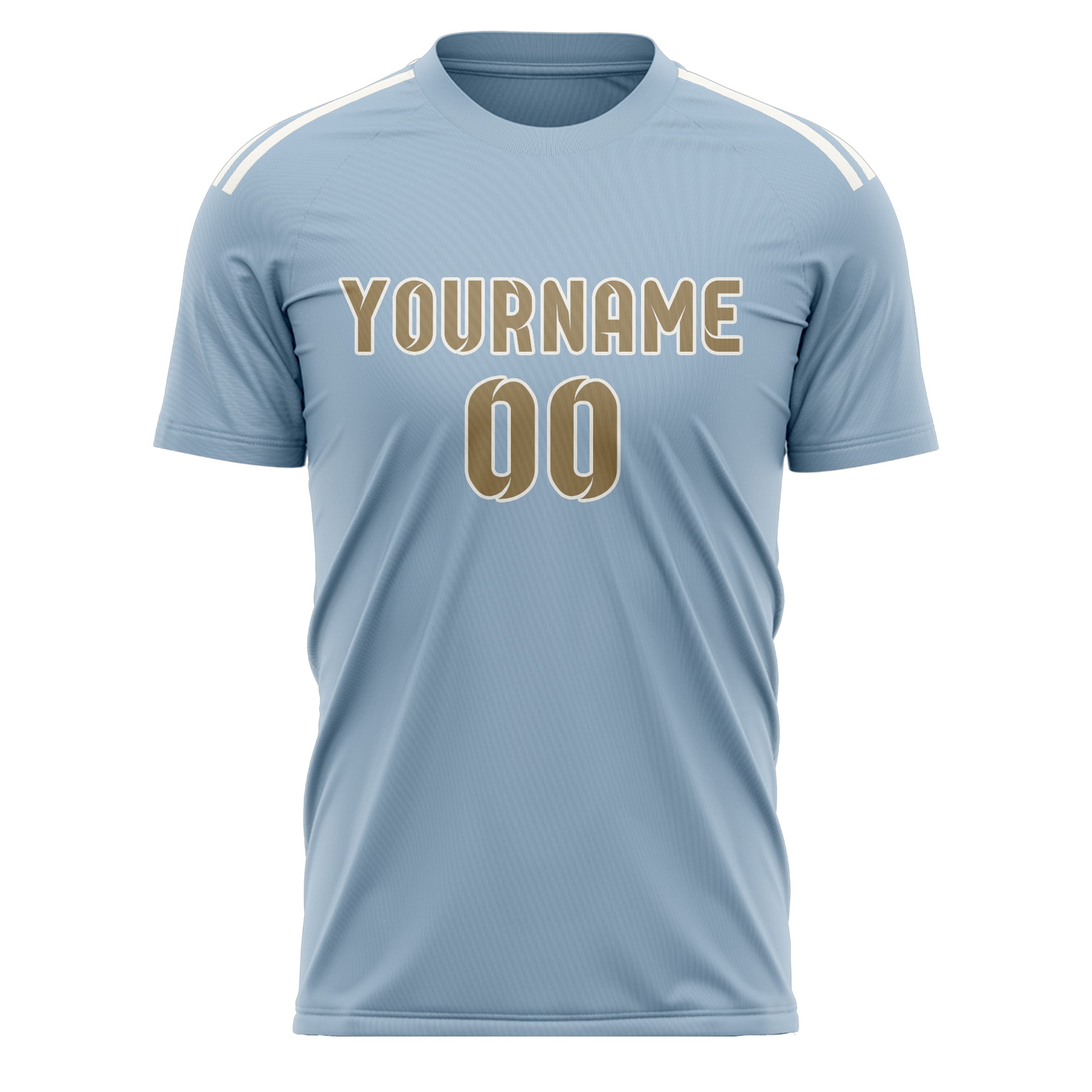 Benutzerdefiniertes Professionelles Hellblau Hellkhaki Fußballtrikot