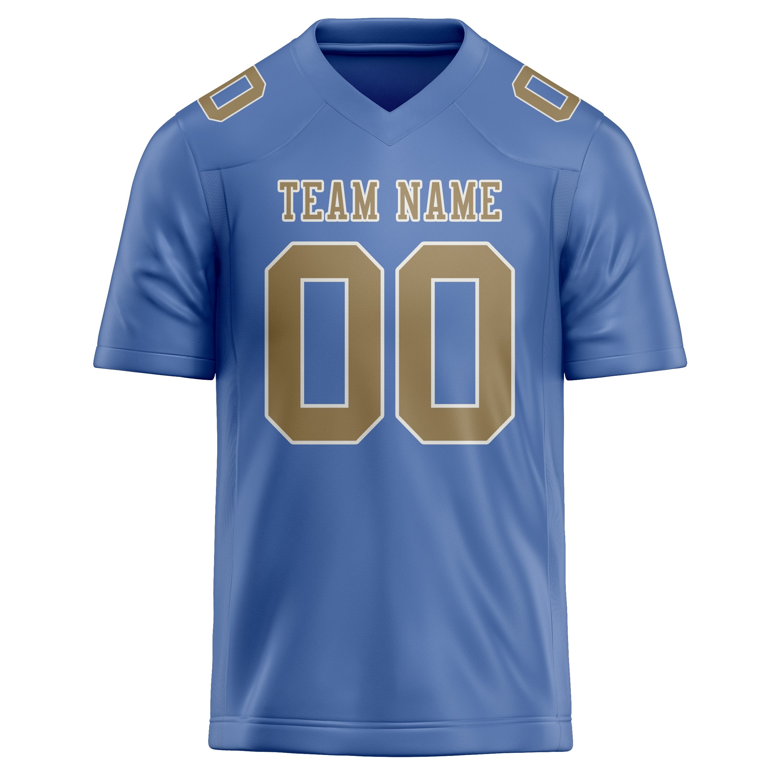 Maßgeschneidertes Professionelles Hellblau Hellkhaki Rugbytrikot
