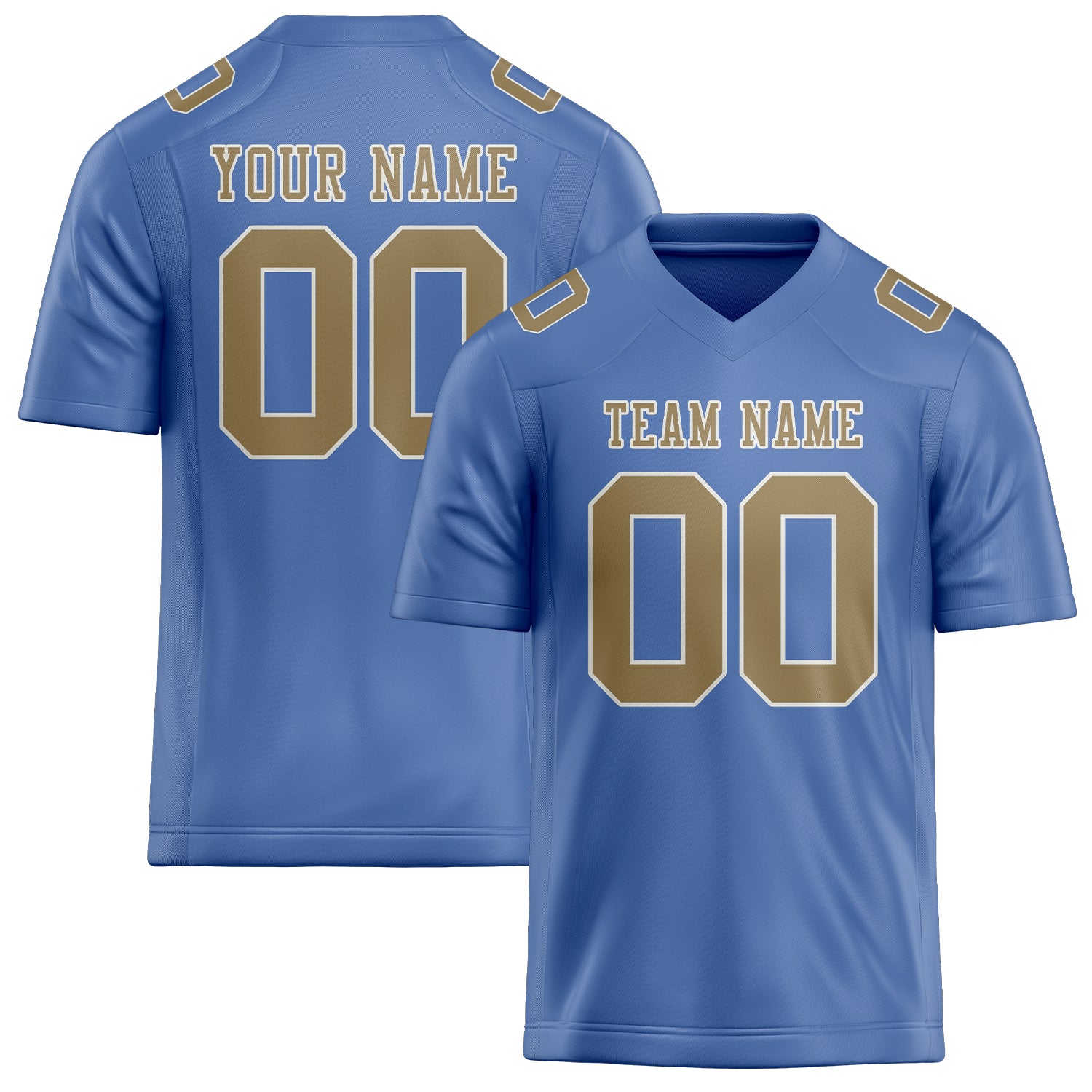 Maßgeschneidertes Professionelles Hellblau Hellkhaki Rugbytrikot